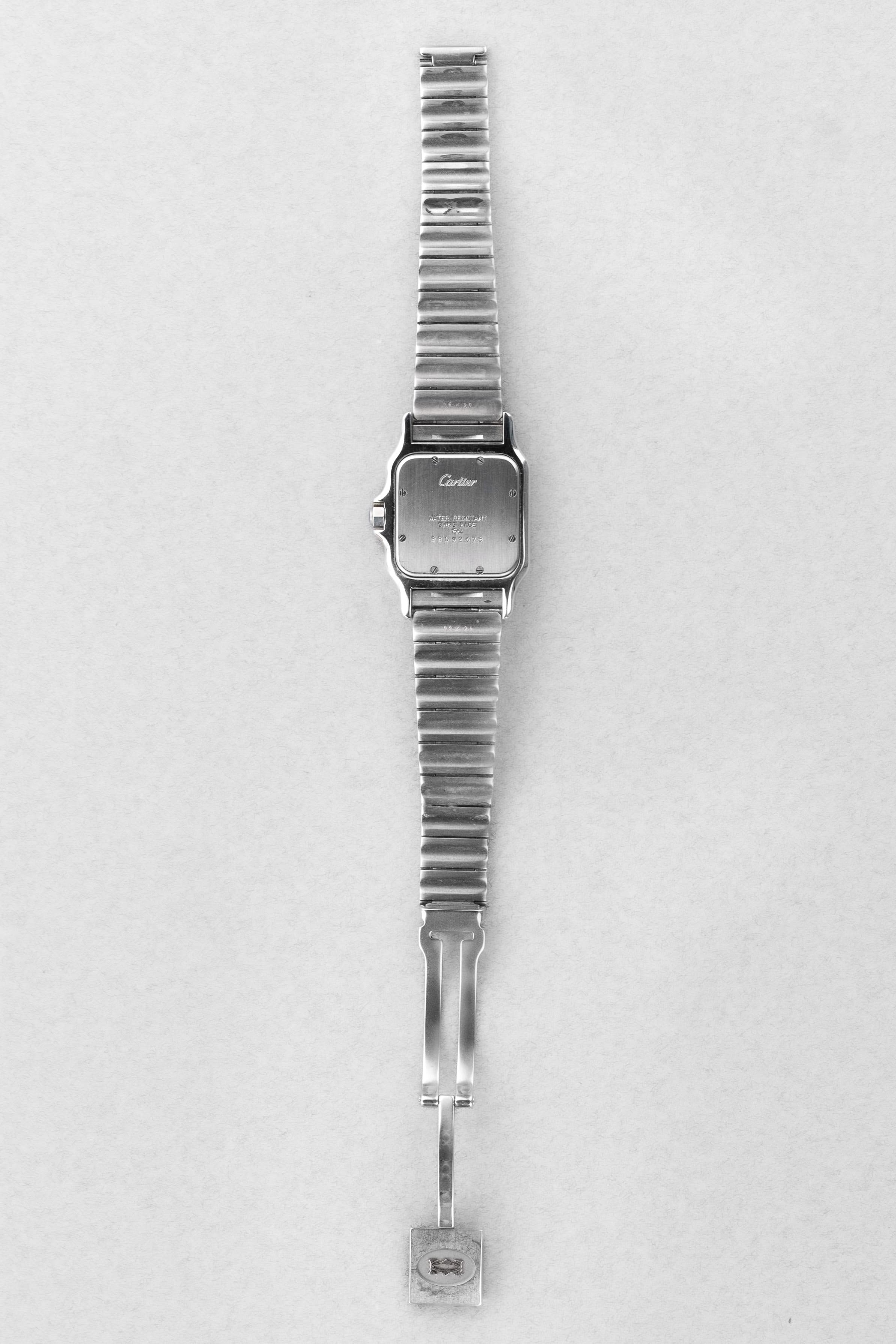 GQWD Cartier Santos Galbée réf. 1564 en acier, circa 2000 - Overview