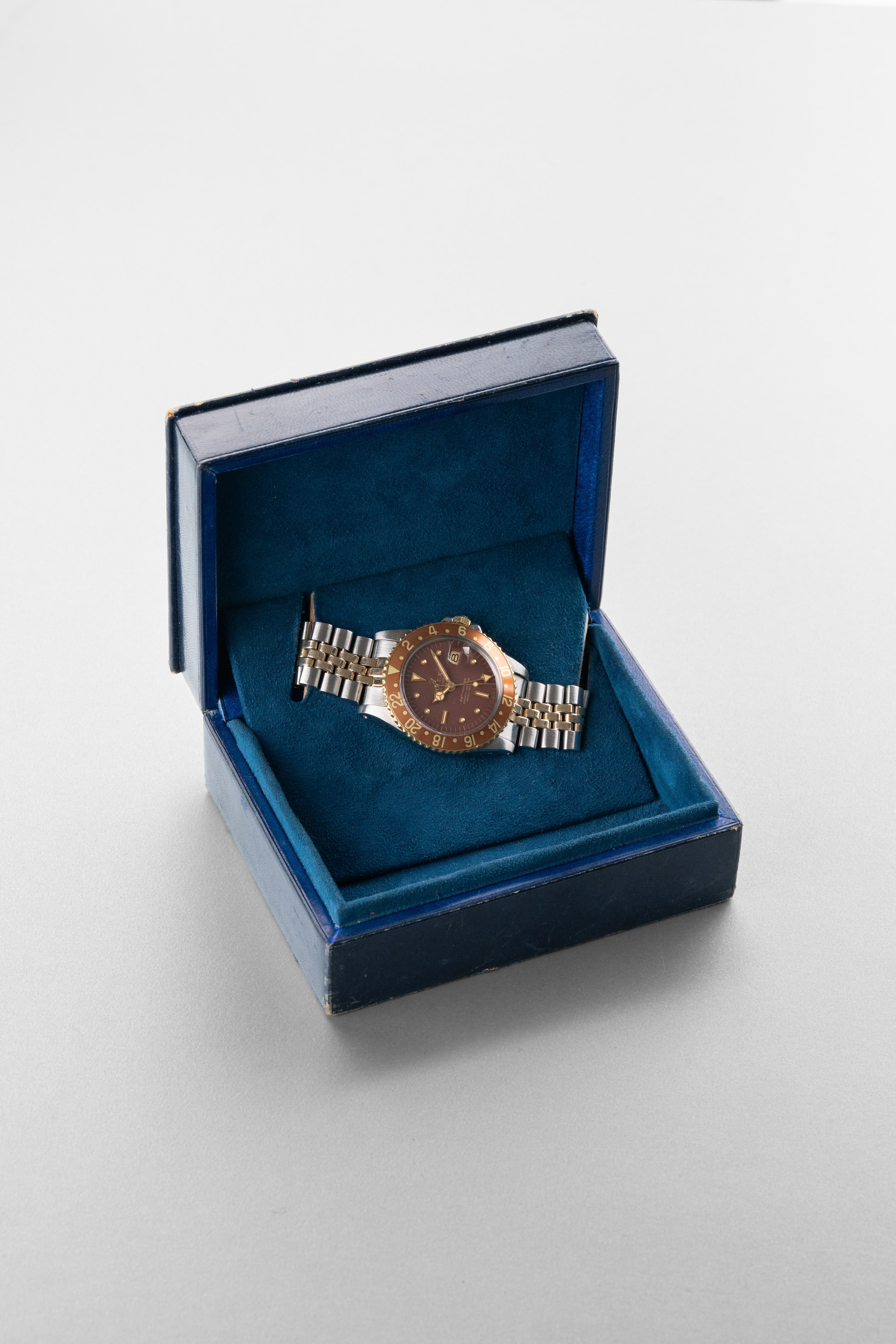 GRYW Rolex GMT-Master 1675/3 不鏽鋼與黃金腕錶，1972 年——Full Set & Hecho en México - 錶盒
