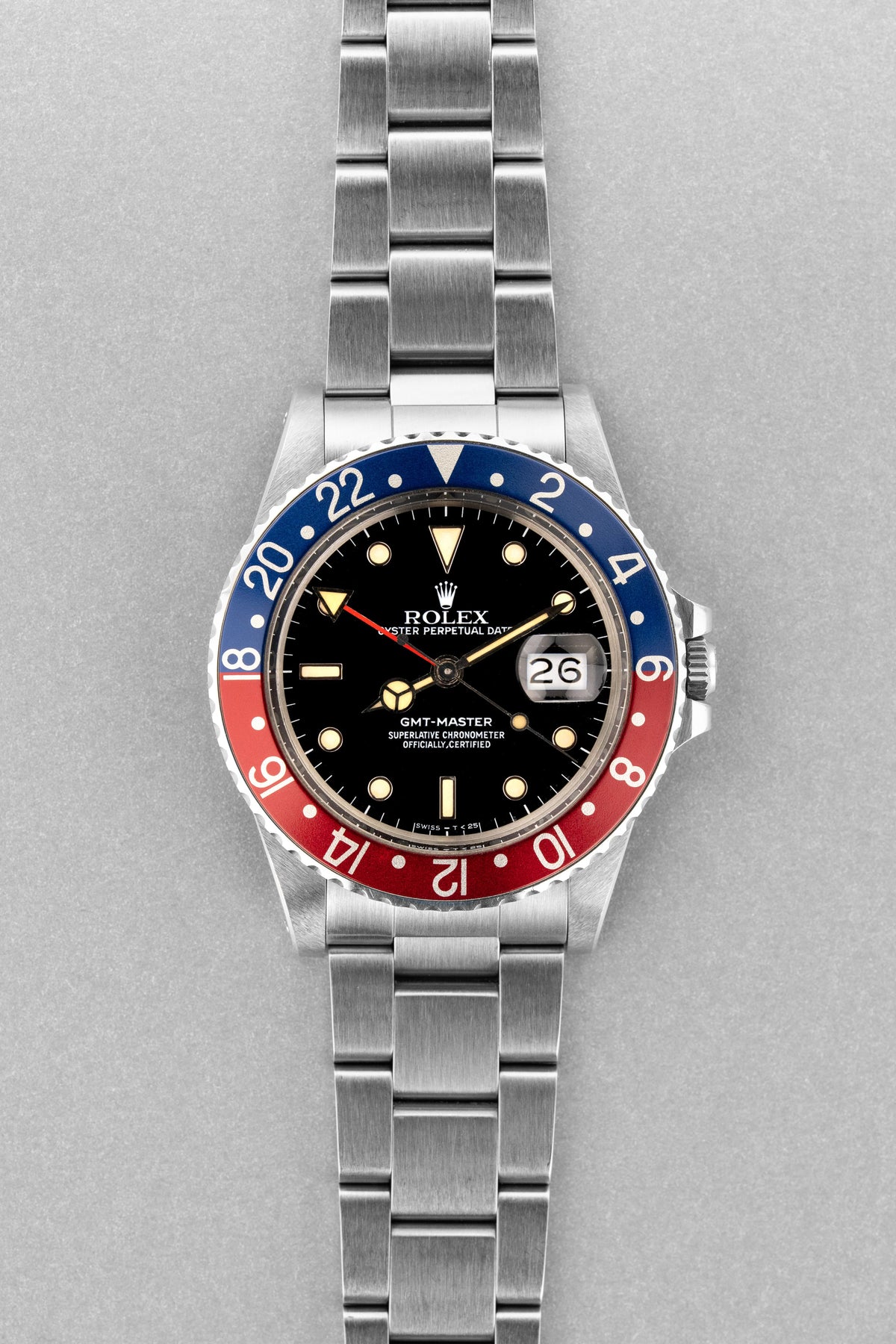 GY5Z 精美的 Rolex GMT-Master 型號 16750，1987 年——N.O.S. + 原廠 Rolex Sticker - 正面