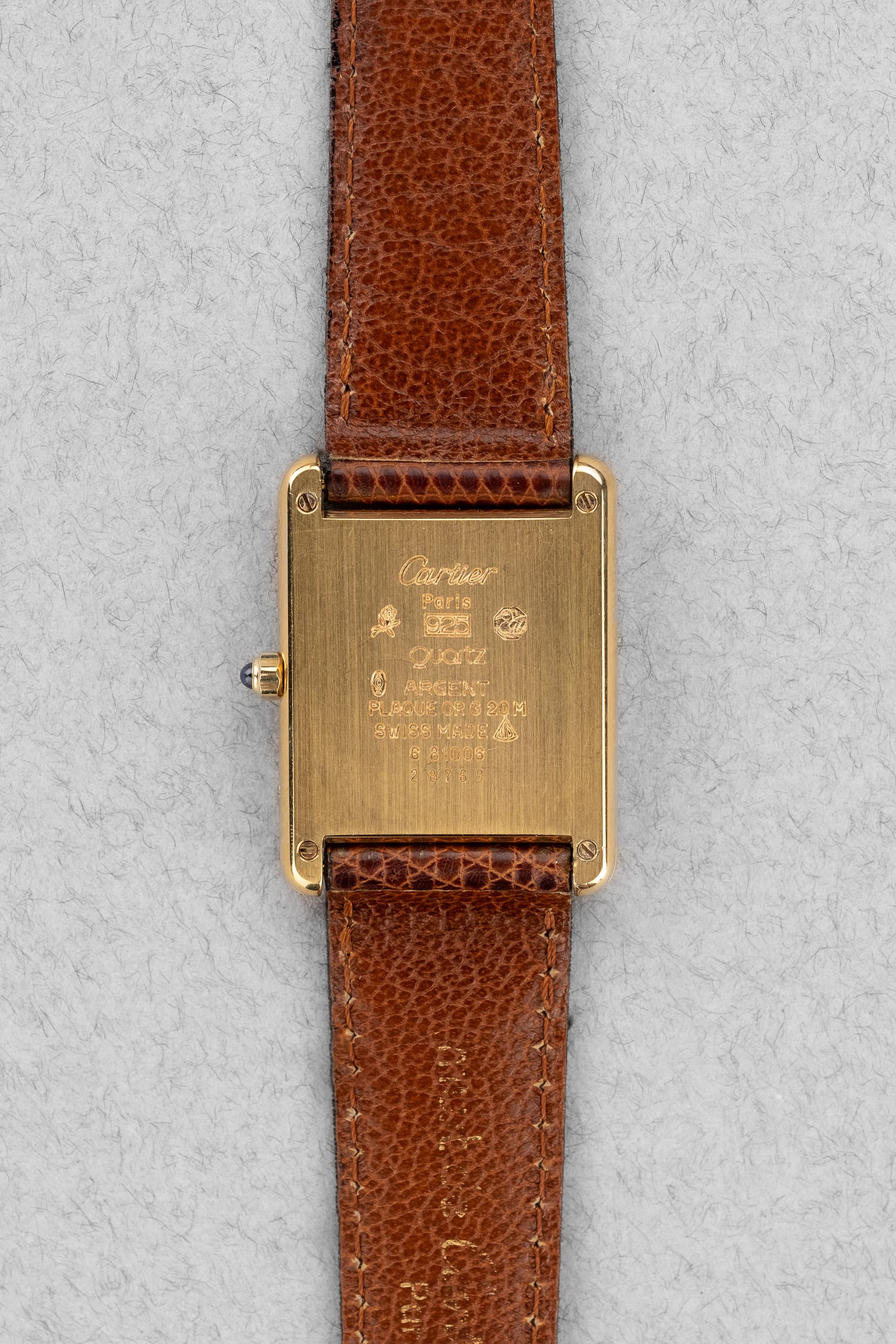 HHLV Cartier Tank Must Grande Taille « Ivory Roman » – Full Set - Back
