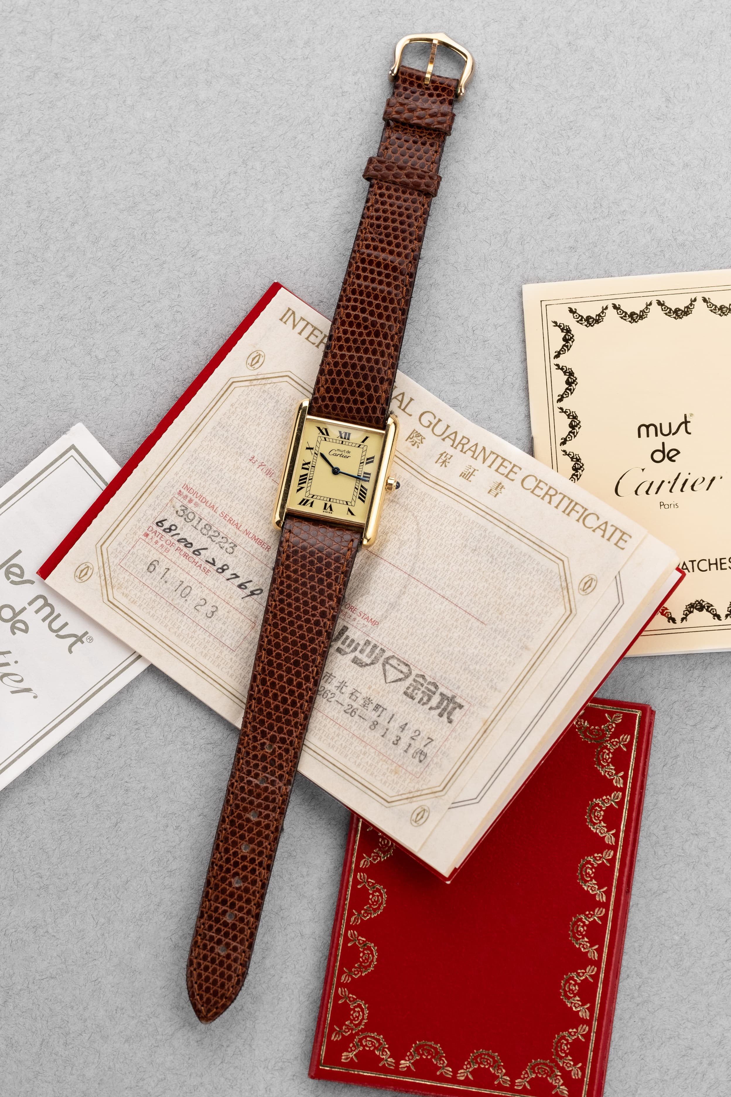 HHLV Cartier Tank Must Grande Taille « Ivory Roman » – Full Set - Set
