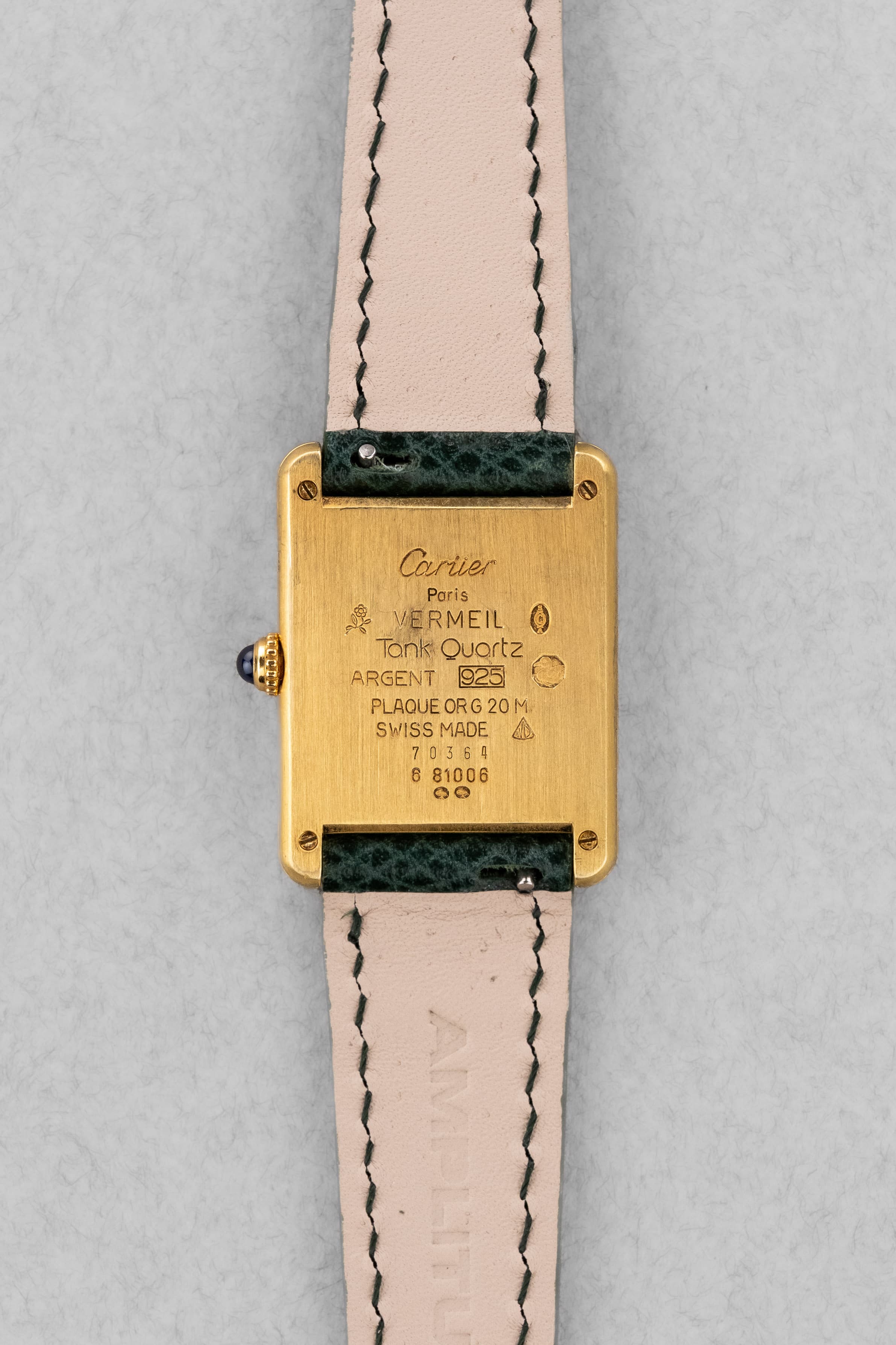 HNKF-l5 Cartier Tank Must Quartz GM 6 « Golden Art Déco » - Back