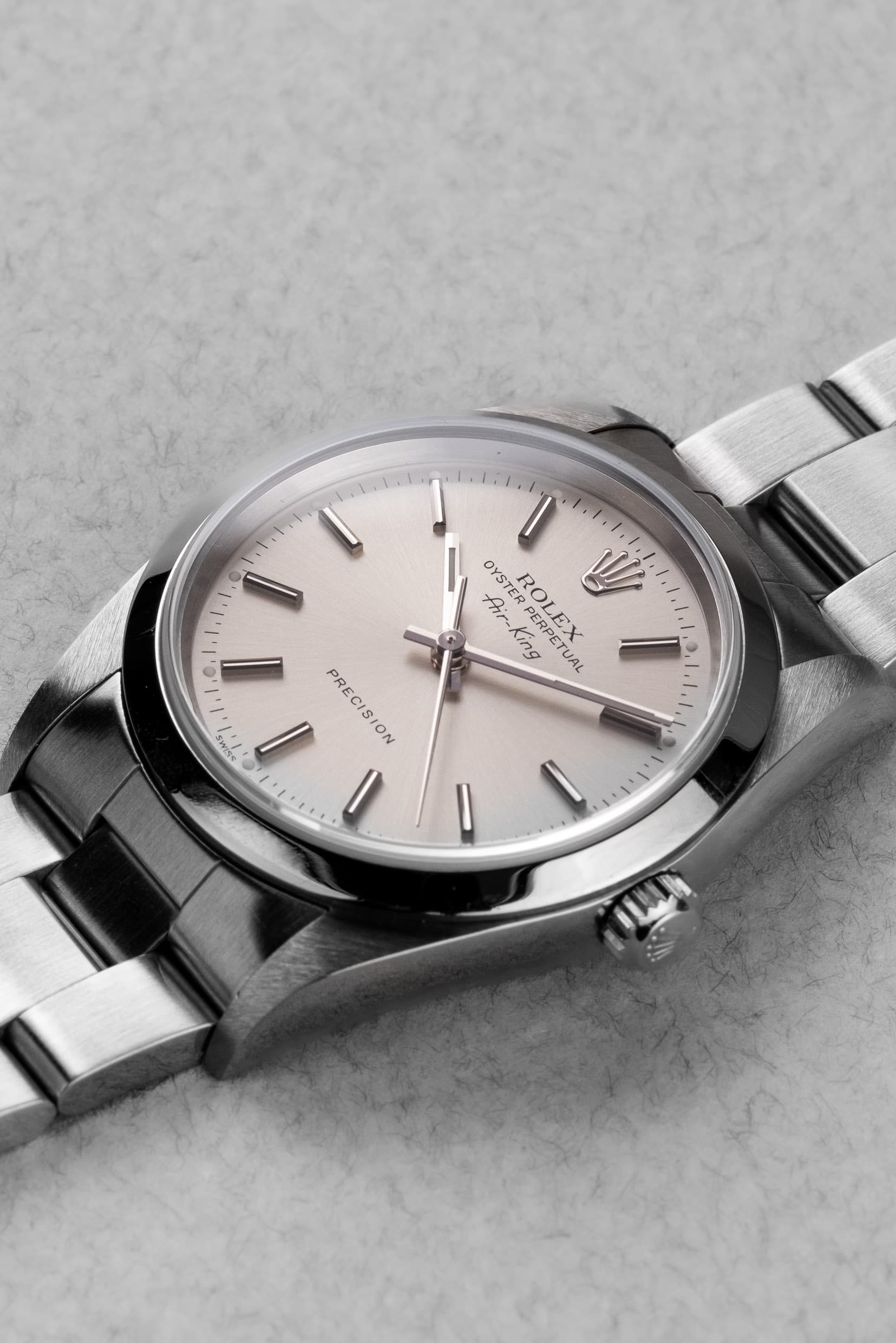 HSAV Rolex Air-King 14000 de 1999 en parfait état – Cadran « Argent/Silver » - Three Quarters