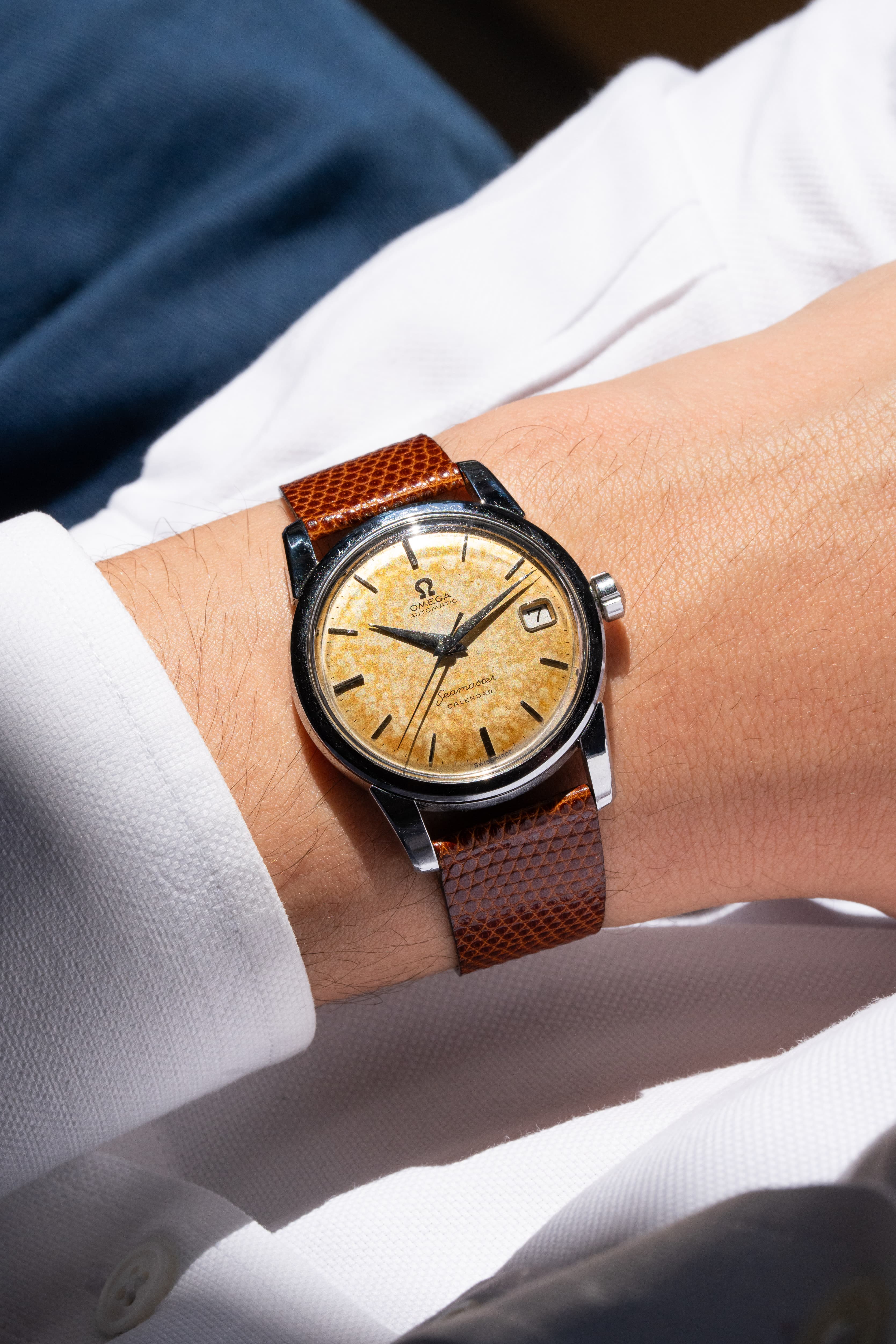 HZ2U Omega Seamaster Calendar ref. 2849-5 SC del 1958 – Quadrante Tropical - Wristshot