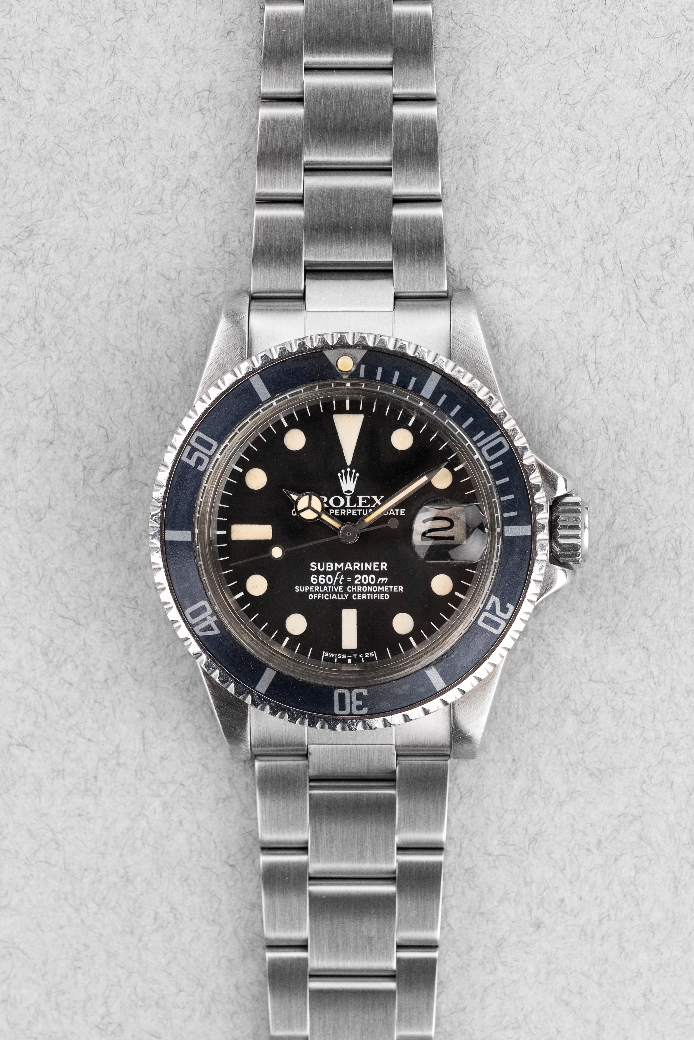 J2WG Rolex Submariner Date 1680 « Mark 1 » de 1977-1978 - Front
