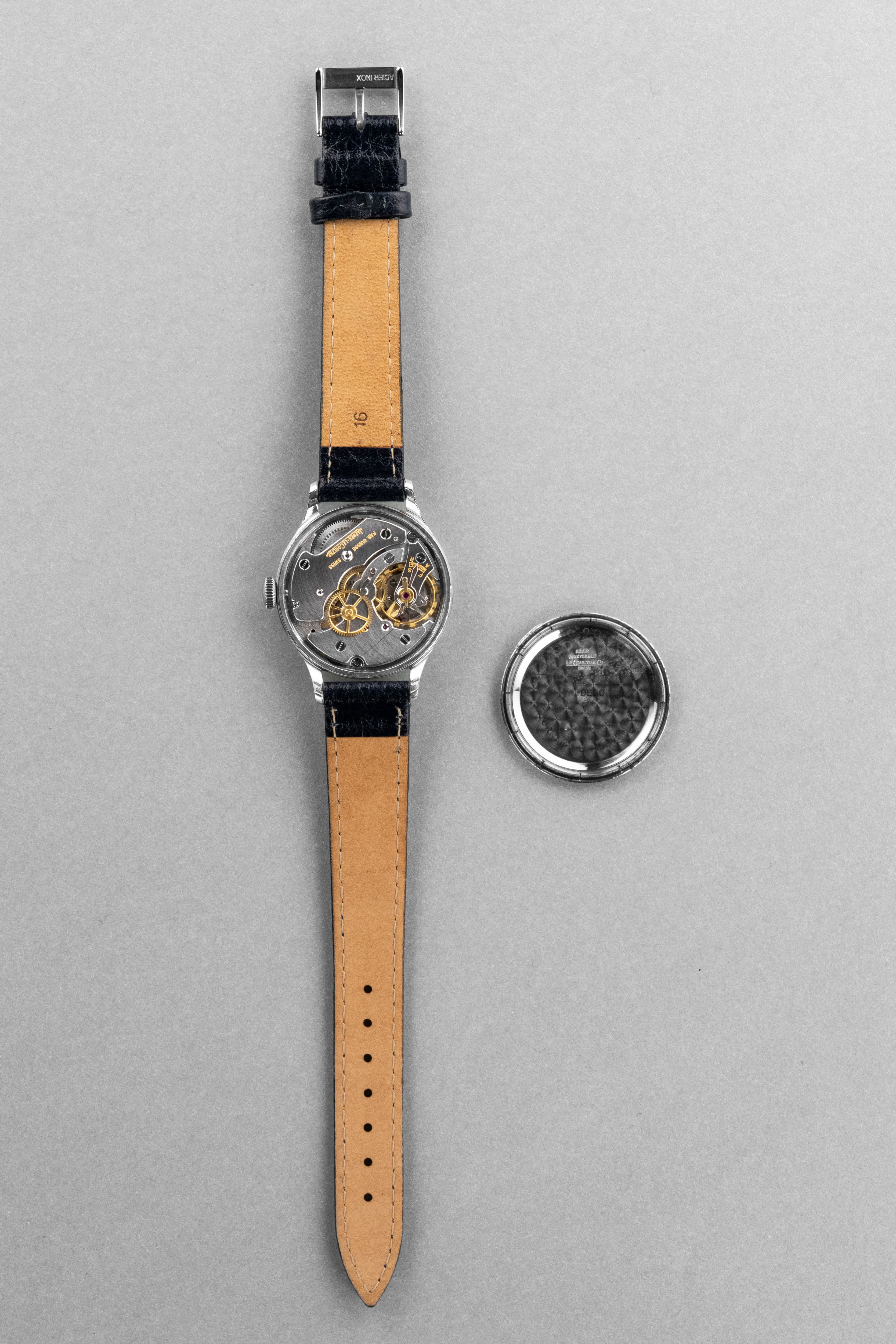 K5ST Jaeger-LeCoultre réf. E159 de style militaire en acier, circa 1946 - Overview