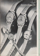 K5ST Jaeger-LeCoultre réf. E159 de style militaire en acier, circa 1946 - Vintage Ad