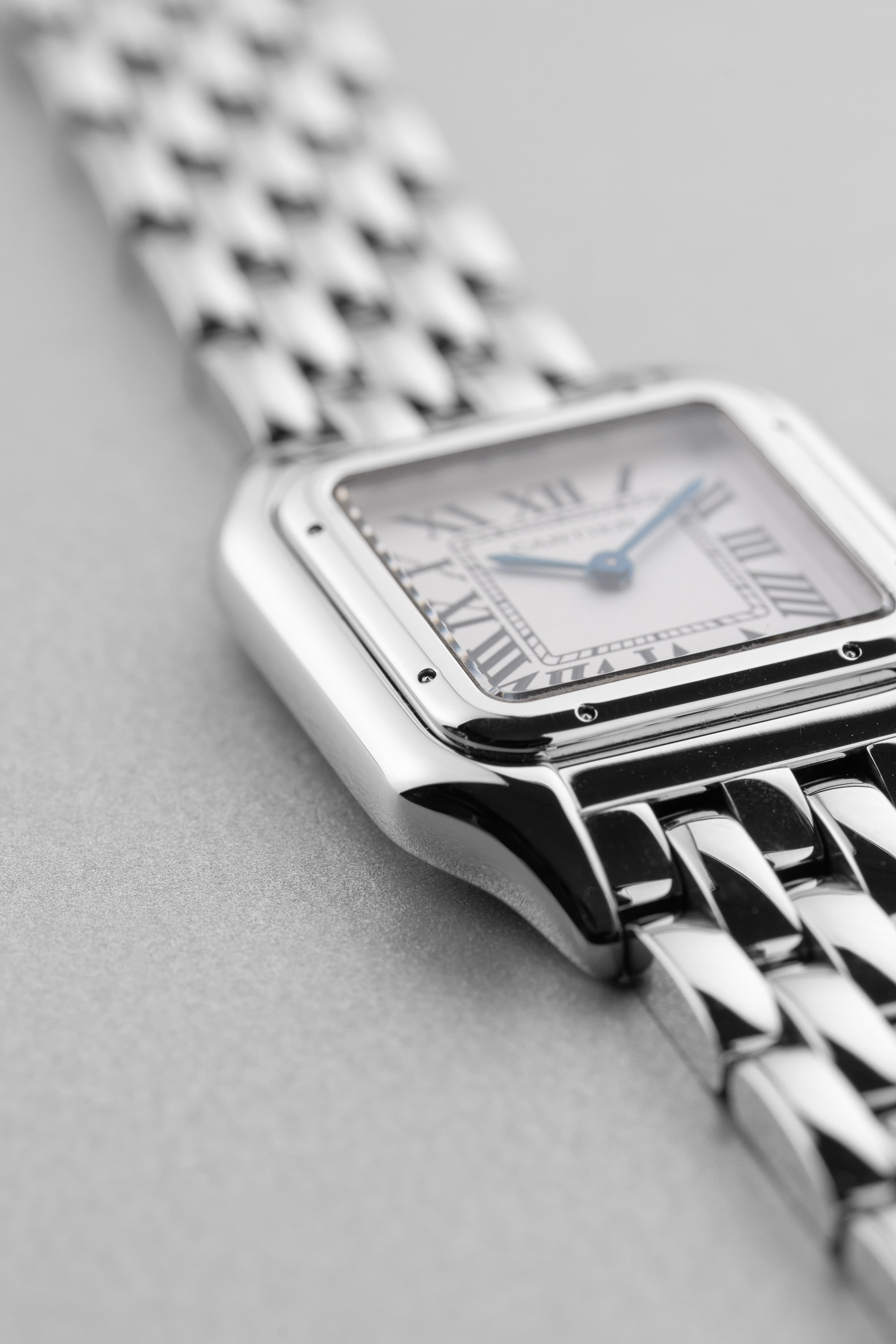 L5NF Cartier Panthère « Moyen Modèle » réf. 4016/WSPN0007 en acier, circa 2023 – Full set - Left side