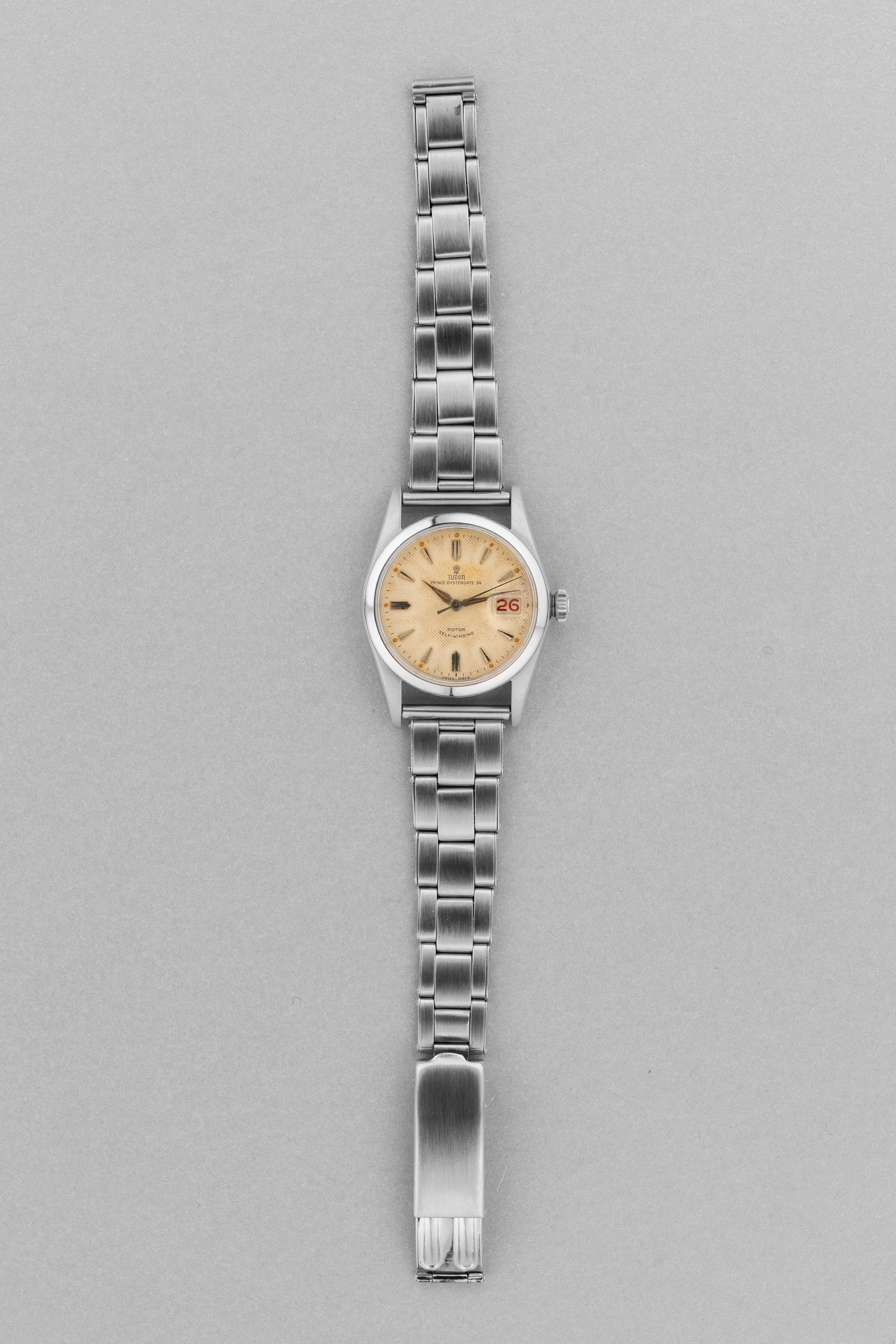 L8YQ Tudor Prince Oysterdate réf. 7914 de 1957 – Cadran « Honeycomb » Radium et Date Roulette - Overview