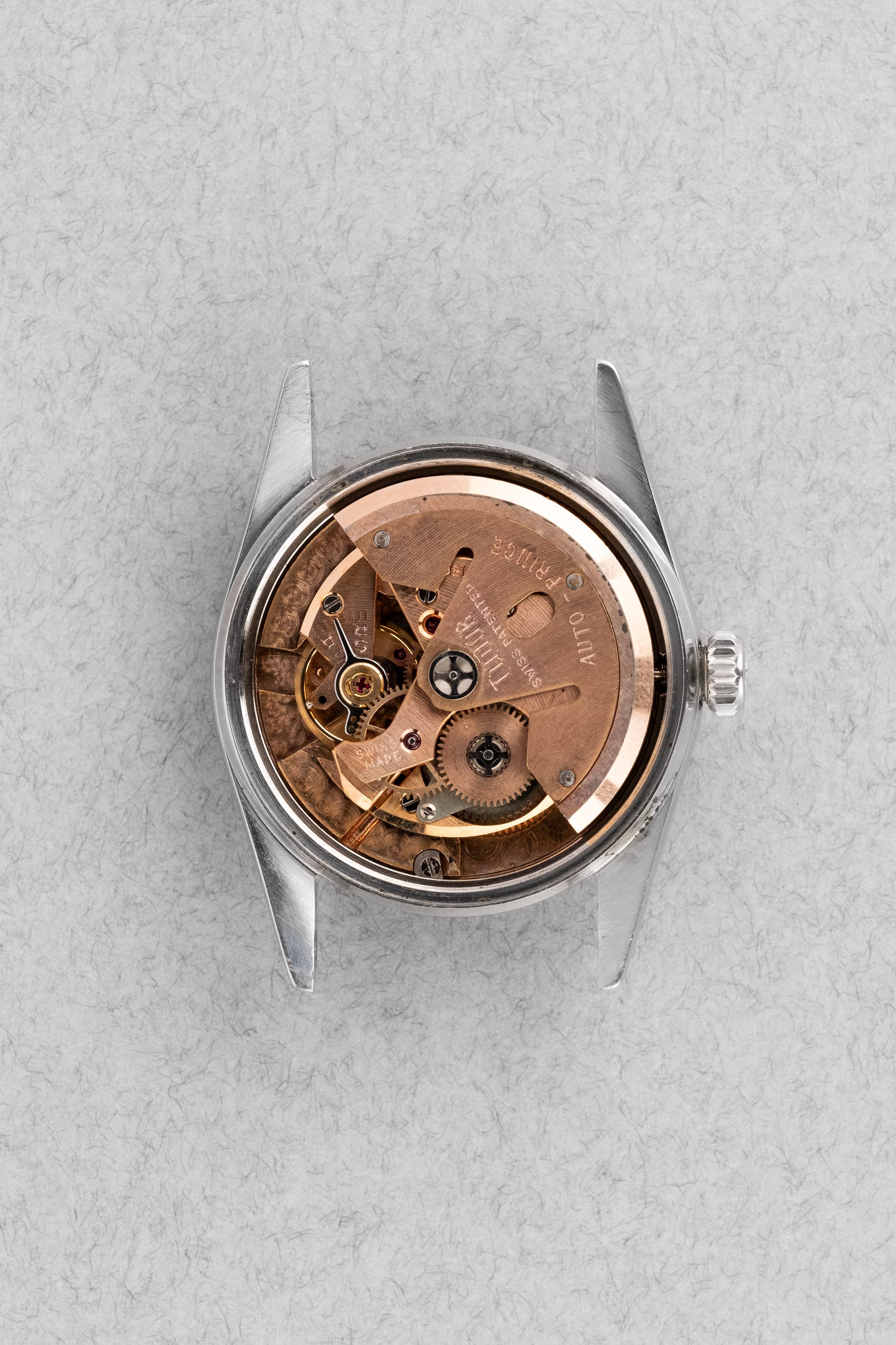 L8YQ Tudor Prince Oysterdate réf. 7914 de 1957 – Cadran nid d'abeille et date roulette - Movement