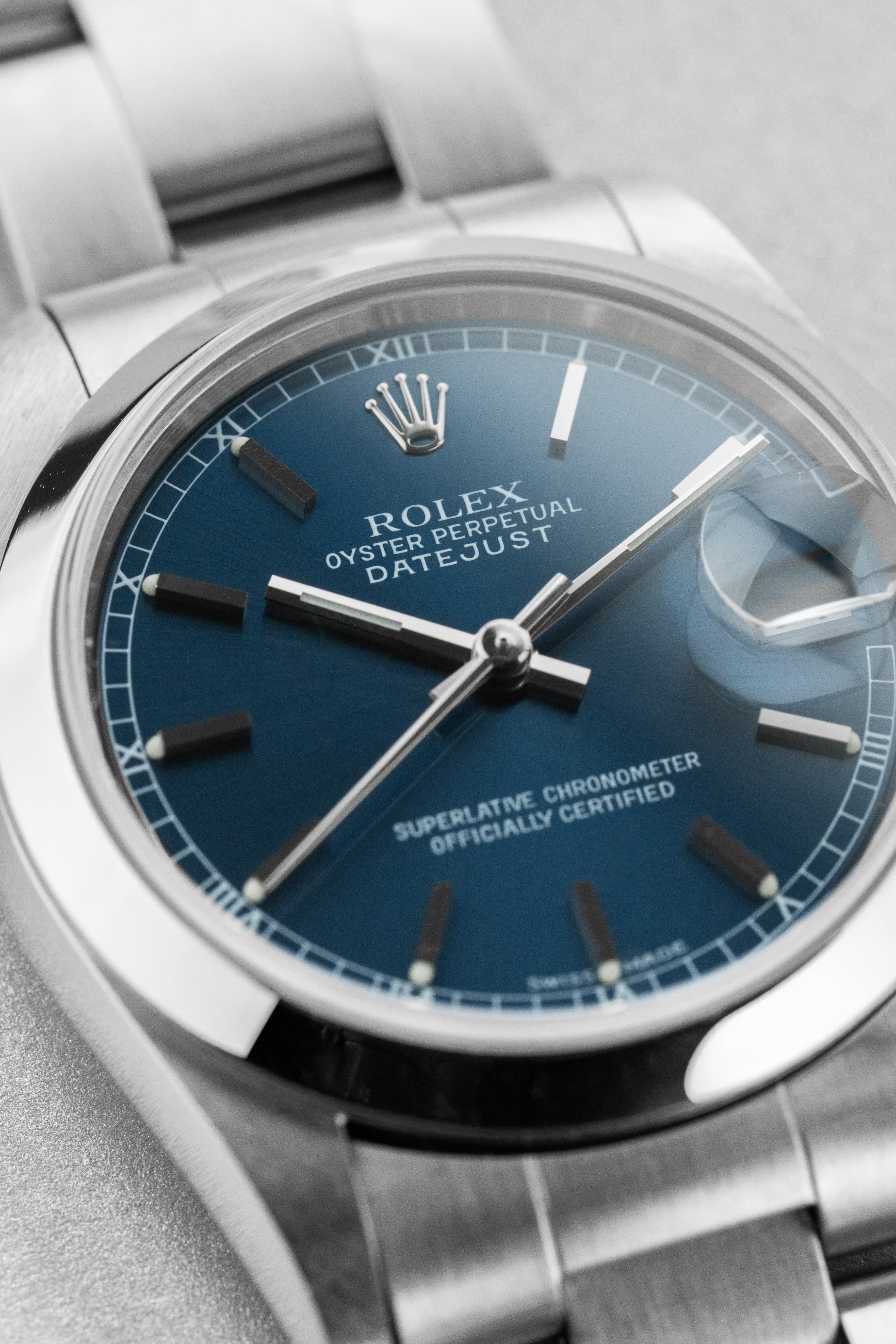 LENC Rolex Datejust 31 ref. 78240 de 2000 – Mostrador azul, Estado perfeito, Autocolante Rolex de origem - Mostrador