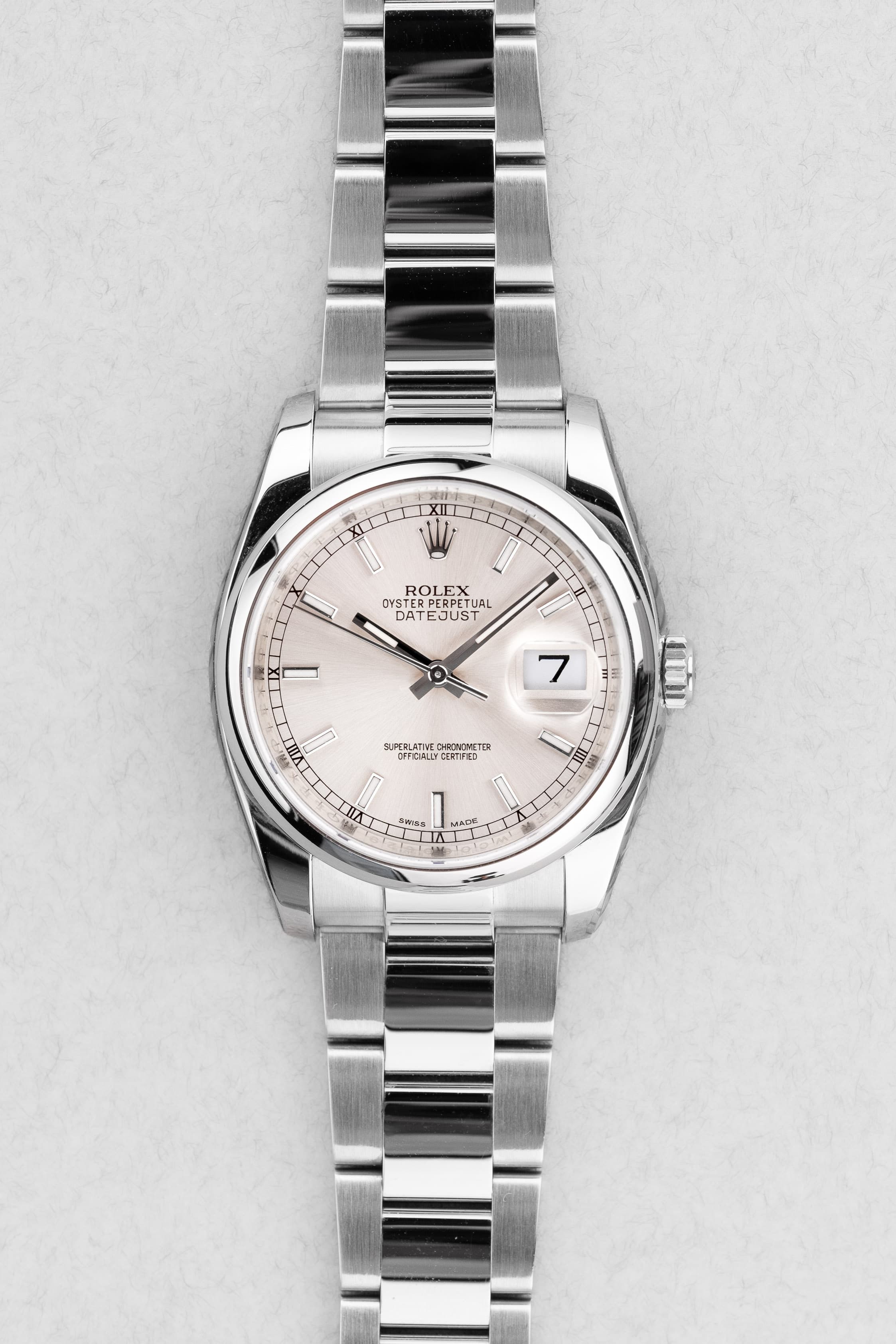 LR58 Rolex Datejust réf. 116200 circa 2015 – Cadran « Silver » - Front