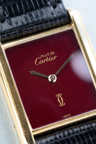 LURT Cartier Tank Must Quartz GM 6 «Red/Burgundy Dial» - Quadrante