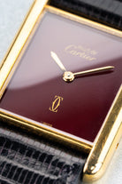LURT Cartier Tank Must Quartz GM 6 «Red/Burgundy Dial» - Quadrante