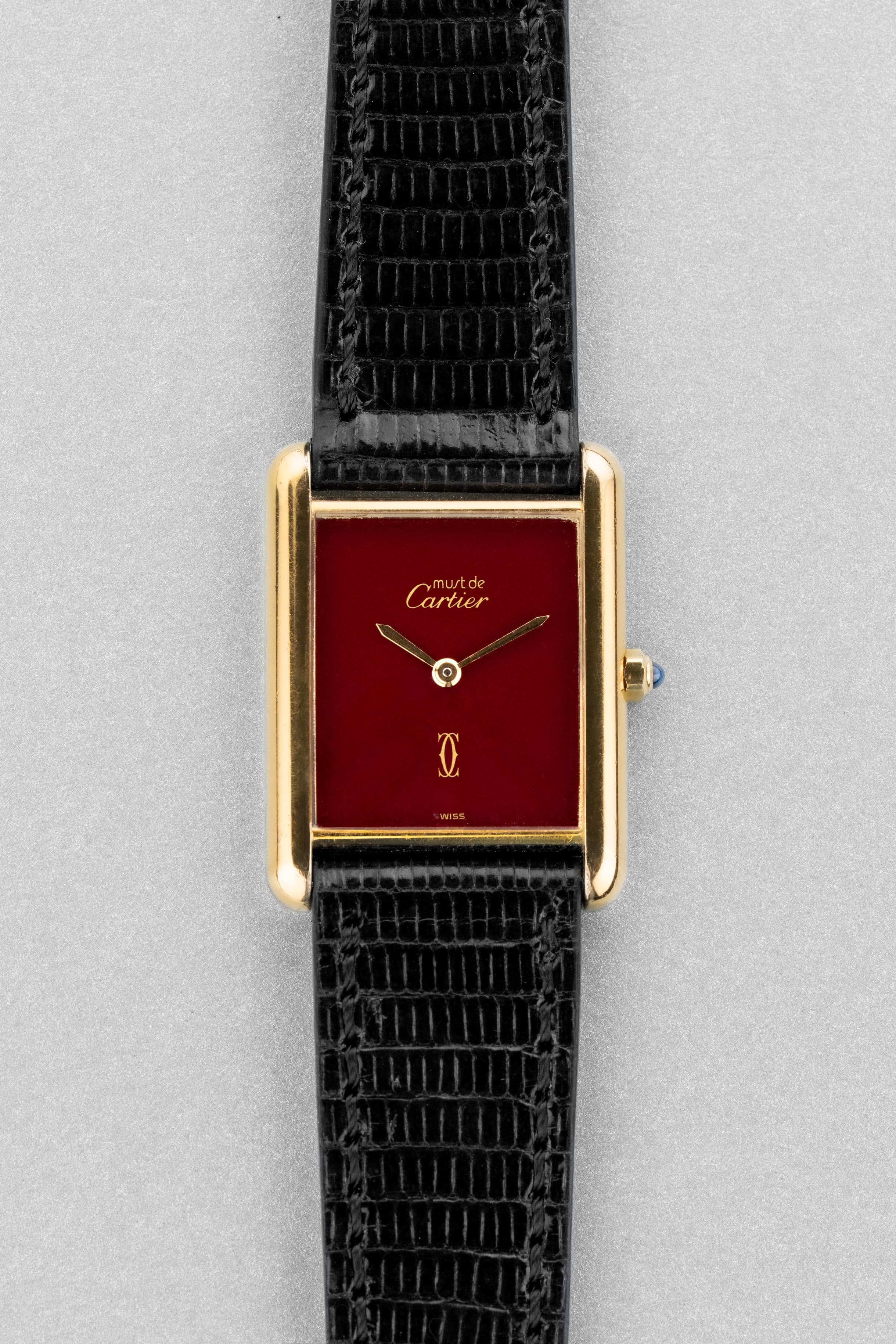 LURT Cartier Tank Must Quartz GM 6 «Red/Burgundy Dial» - Fronte