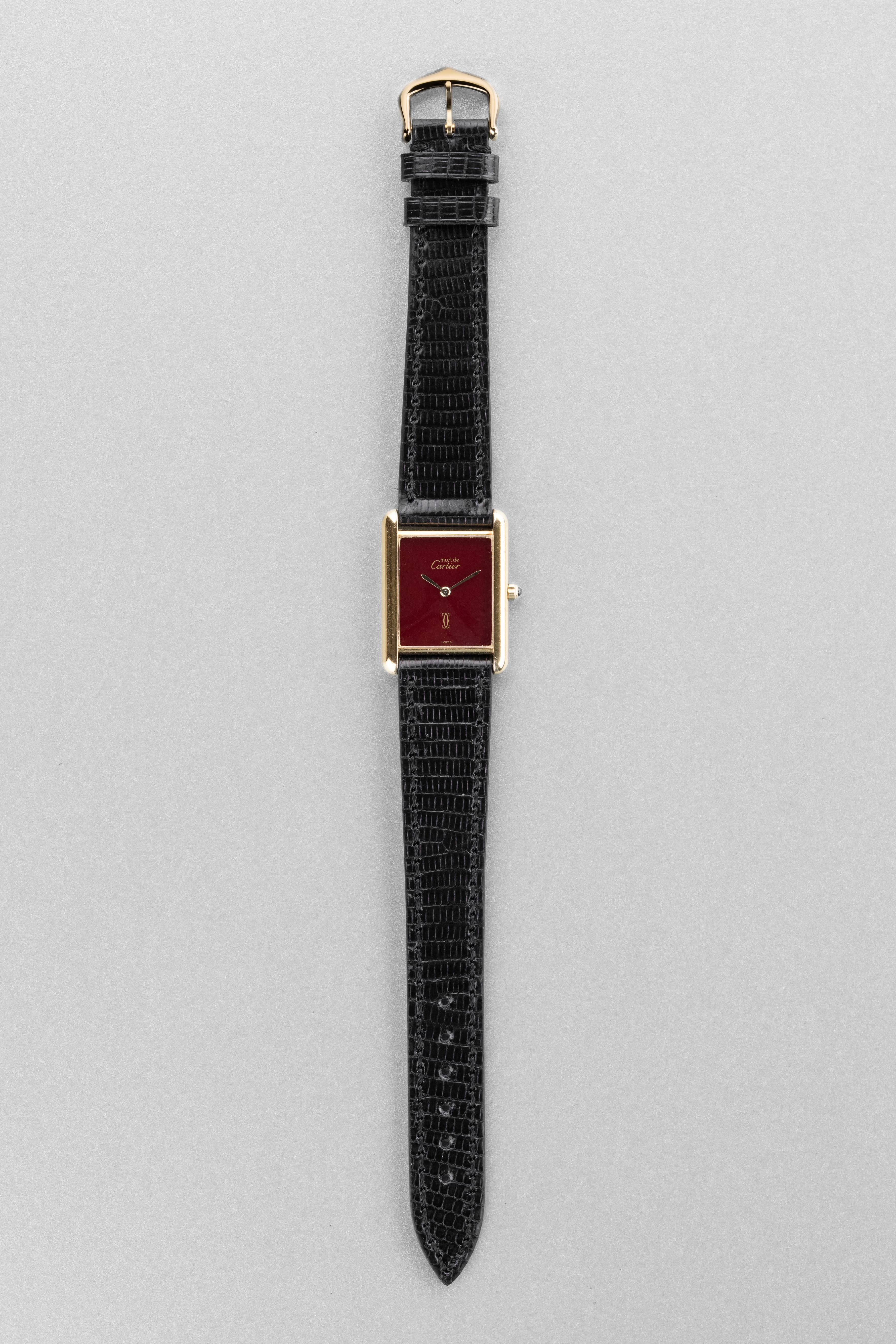 LURT Cartier Tank Must Quartz GM 6 «Red/Burgundy Dial» - Panoramica