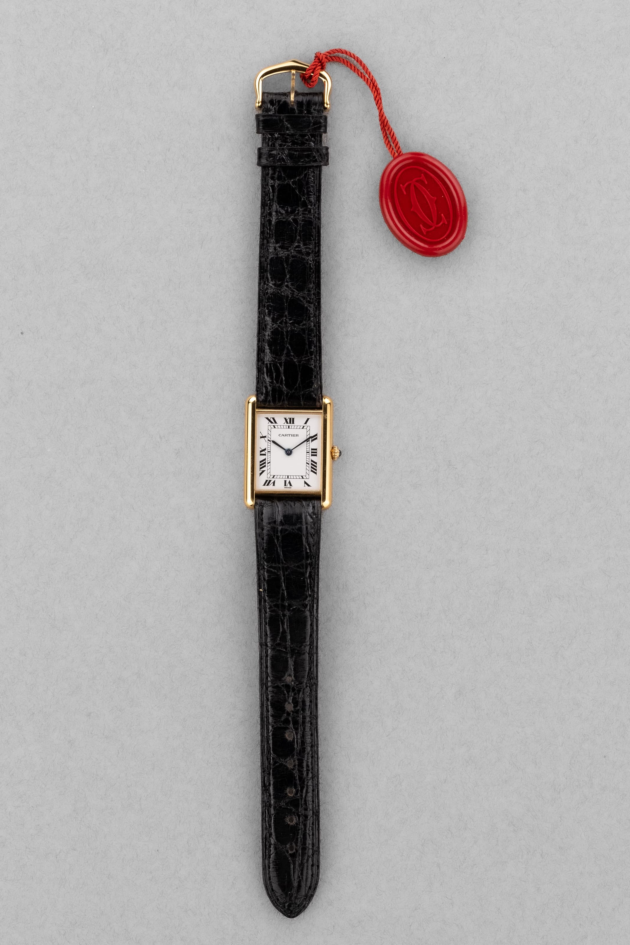 LY4T-3f Cartier Tank Louis réf. M2000 en or jaune, circa 1990 – Parfait état - Overview