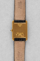 LY4T-dh Cartier Tank Louis réf. M2000 en or jaune, circa 1990 – Parfait état - Back