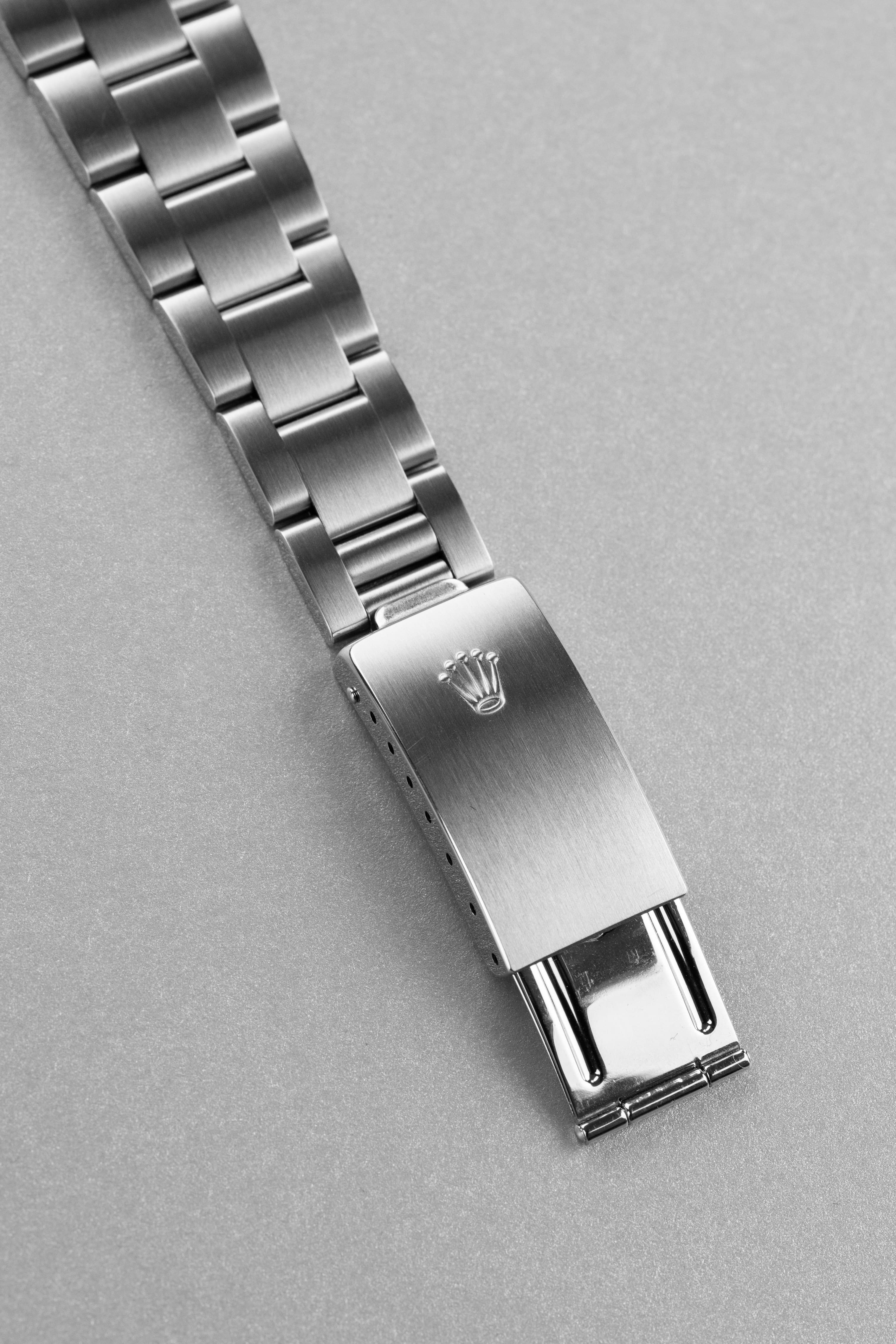 LYH7 Rolex Air-King ref. 14000M del 2006 – Quadrante blu « Explorer 3-6-9 » e Garanzia Rolex - Fibbia esterno
