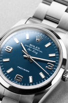 LYH7 Rolex Air-King ref. 14000M del 2006 – Quadrante blu « Explorer 3-6-9 » e Garanzia Rolex - Quadrante