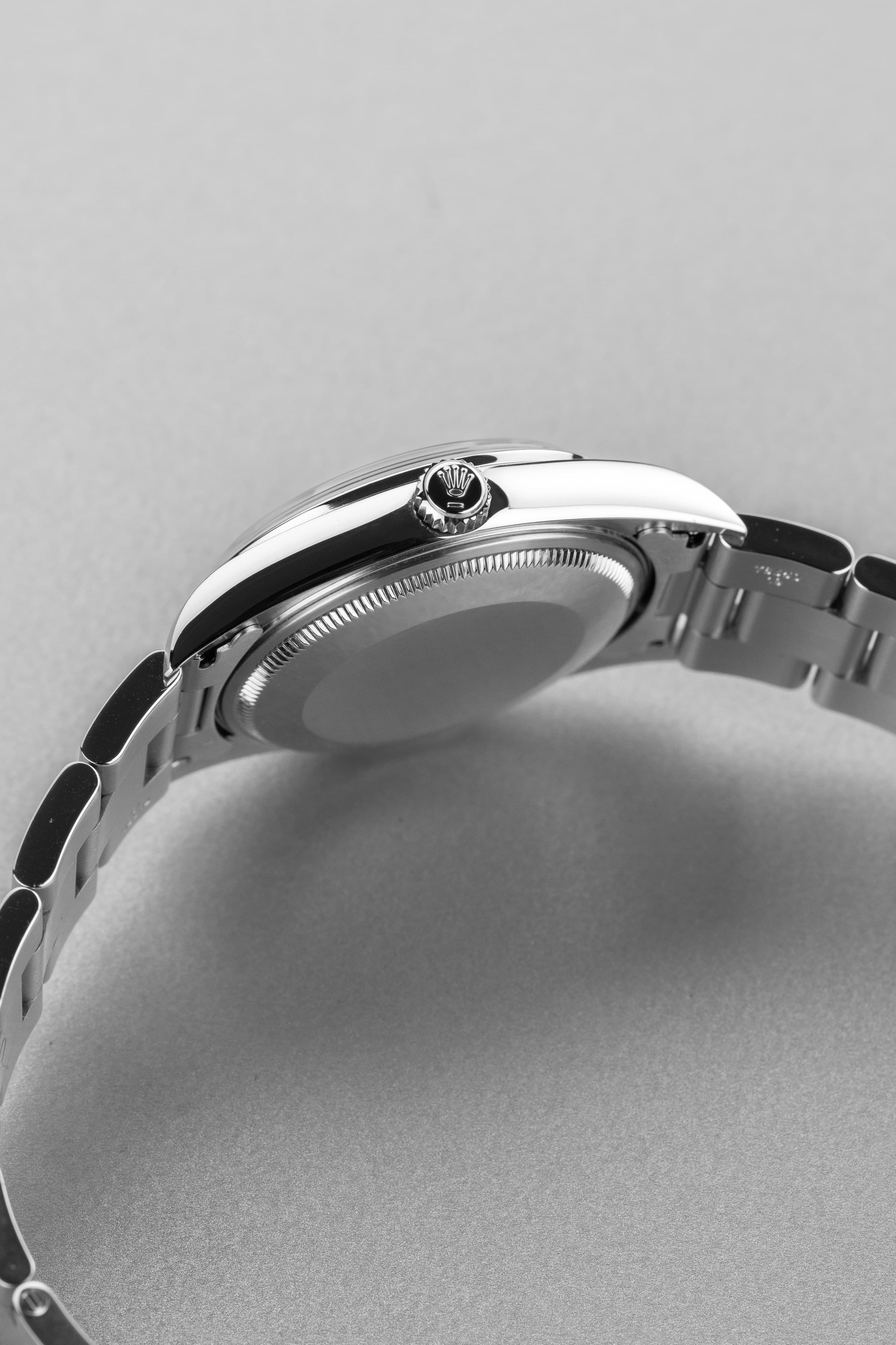LYH7 Rolex Air-King ref. 14000M del 2006 – Quadrante blu « Explorer 3-6-9 » e Garanzia Rolex - Lato destro