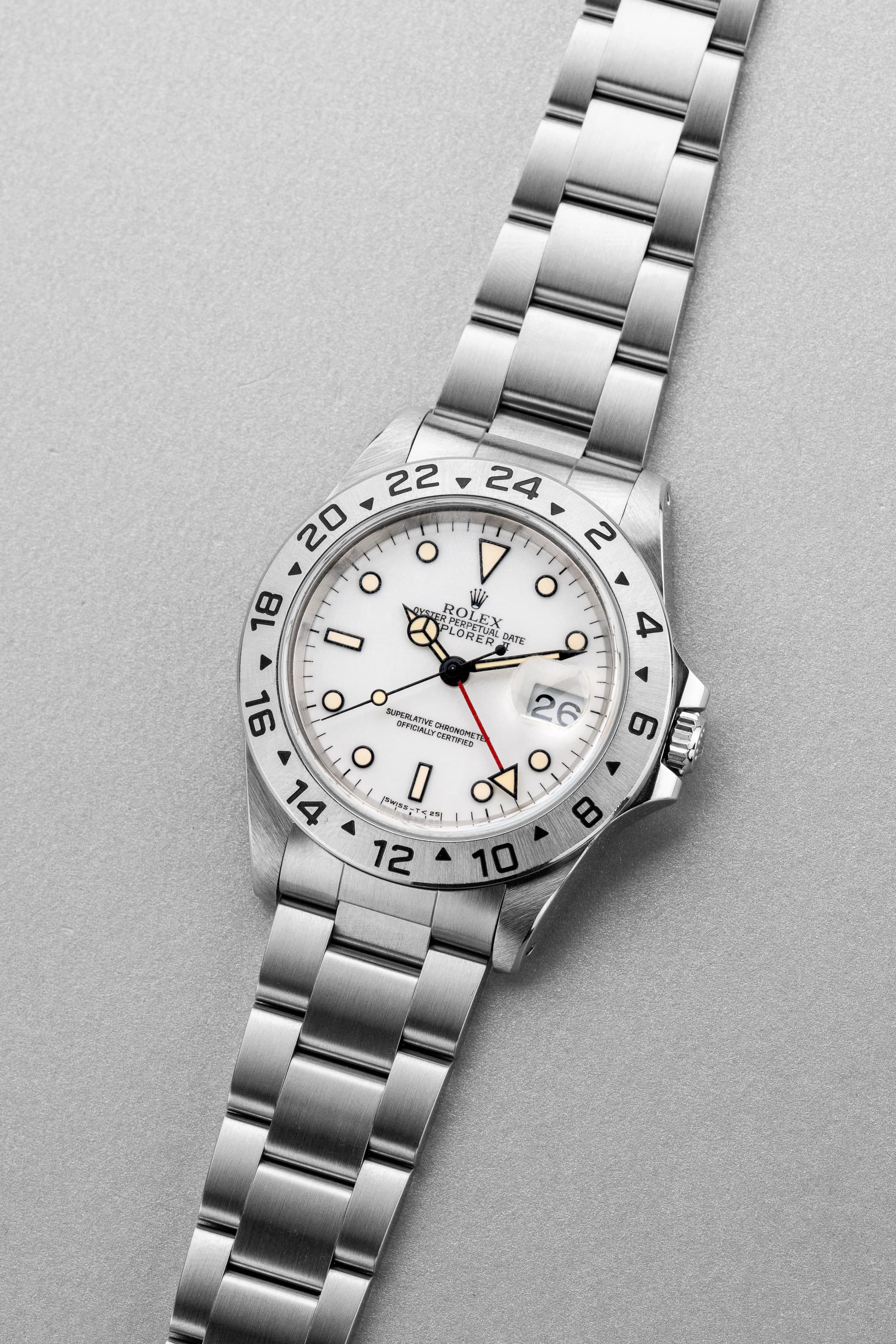 MAAR Rolex Explorer II réf. 16570 de 1997 — Cadran blanc & Tritium patiné - Three Quarters