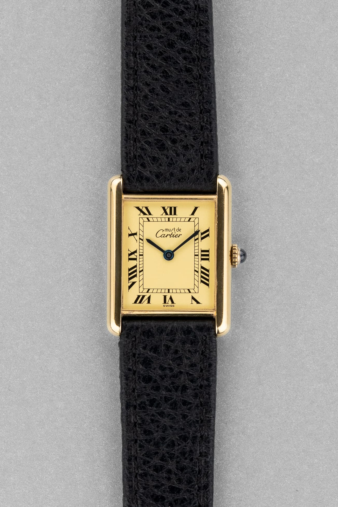 MCAW Cartier Tank Must Mécanique GM 6 «Cream/Ivory Roman Dial», circa 1980 - Fronte
