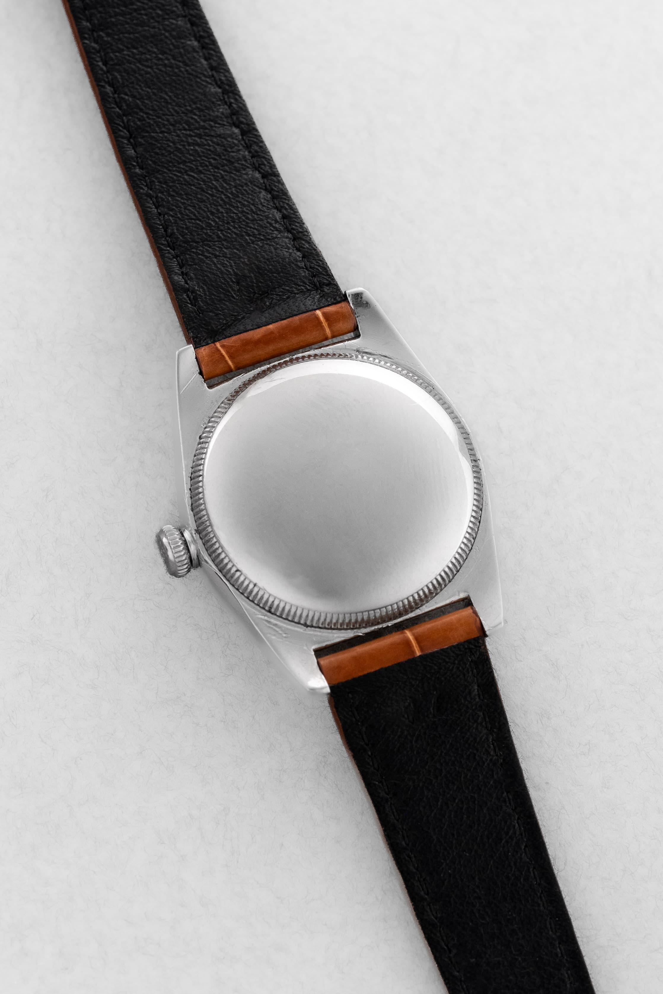MDLZ Rolex « Bubble Back » réf. 5050 en acier de 1948 – Cadran « Crème Brûlée » Radium Burn - Back