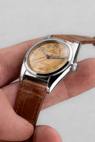 MDLZ 1948 Rolex “Bubble Back” Ref. 5050 in Steel – “Crème Brûlée” Radium Burn Dial - Right side