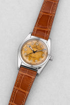 MDLZ 1948 Rolex “Bubble Back” Ref. 5050 in Steel – “Crème Brûlée” Radium Burn Dial - Three Quarters