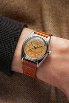 MDLZ 1948 Rolex “Bubble Back” Ref. 5050 in Steel – “Crème Brûlée” Radium Burn Dial - Wristshot