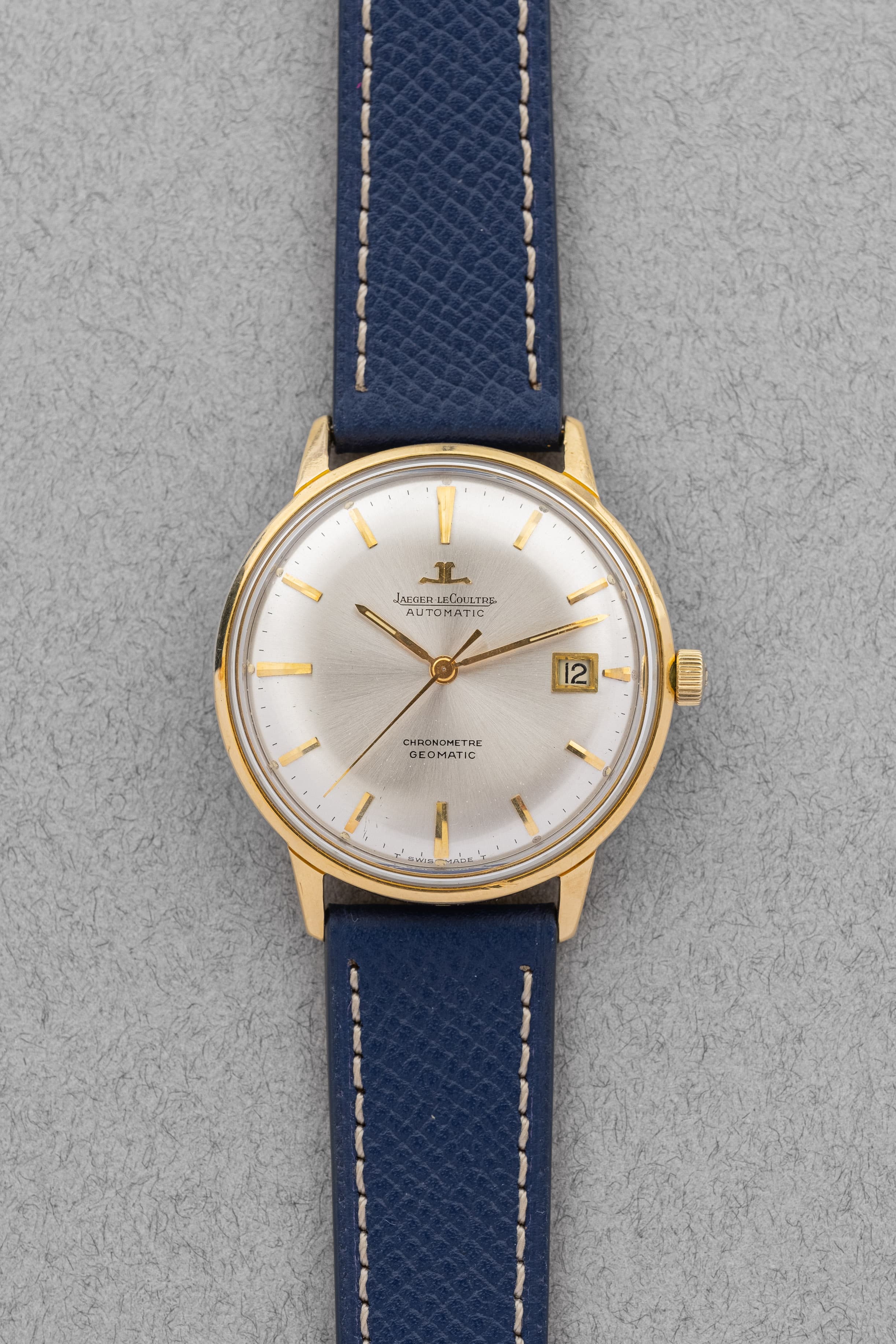 Rare 1968 Jaeger LeCoultre Geomatic E 398 with Full Collector Set in Yellow Gold