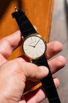 NHMP Audemars Piguet “Calatrava” Extra-Thin Ref. 5043 in Yellow Gold, circa 1955 – Never Polished - Lifestyle