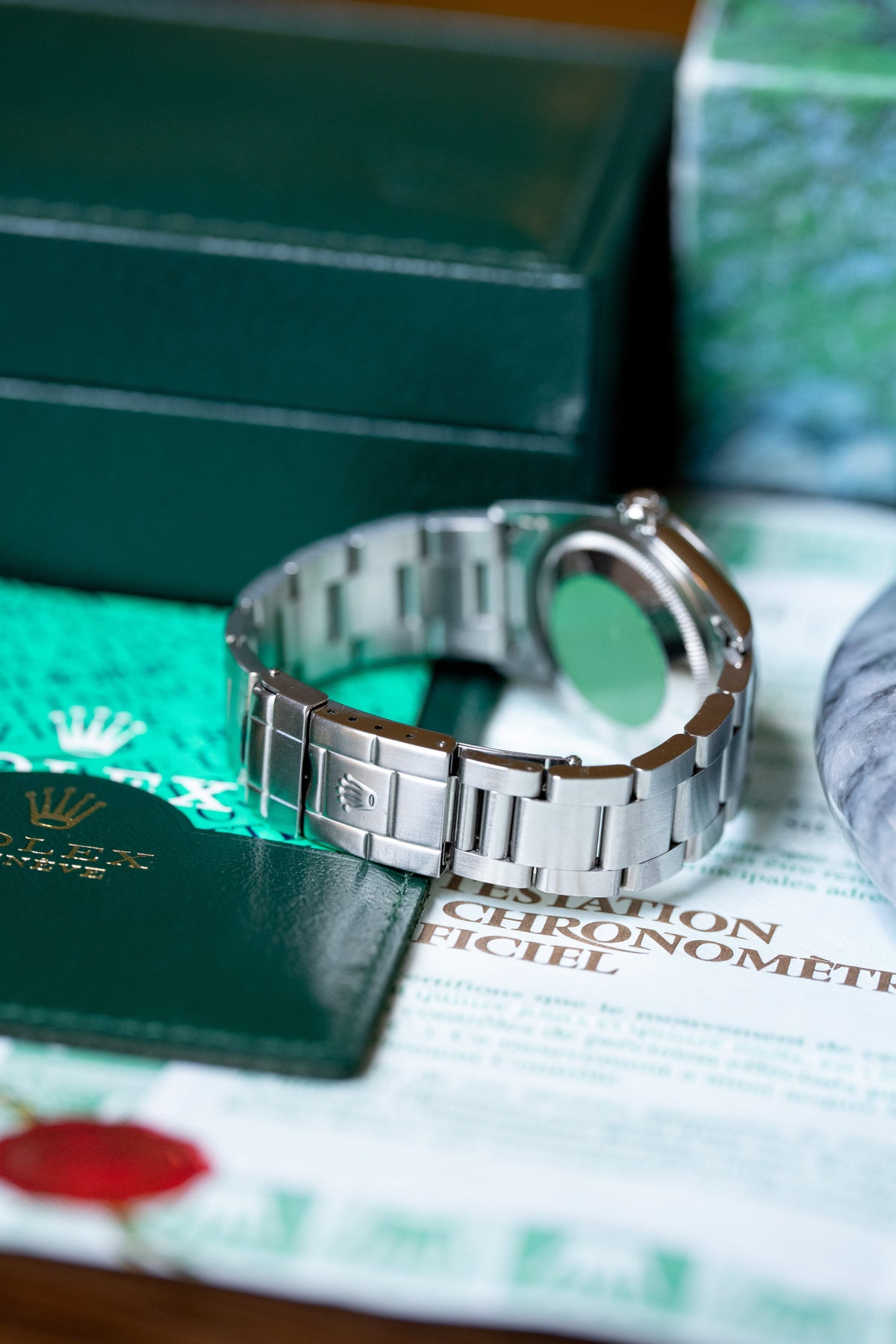 P7FC 1997-1998 Rolex Explorer Ref. 14270 – Full Set + N.O.S. + Original Rolex Sticker - Buckle Outside