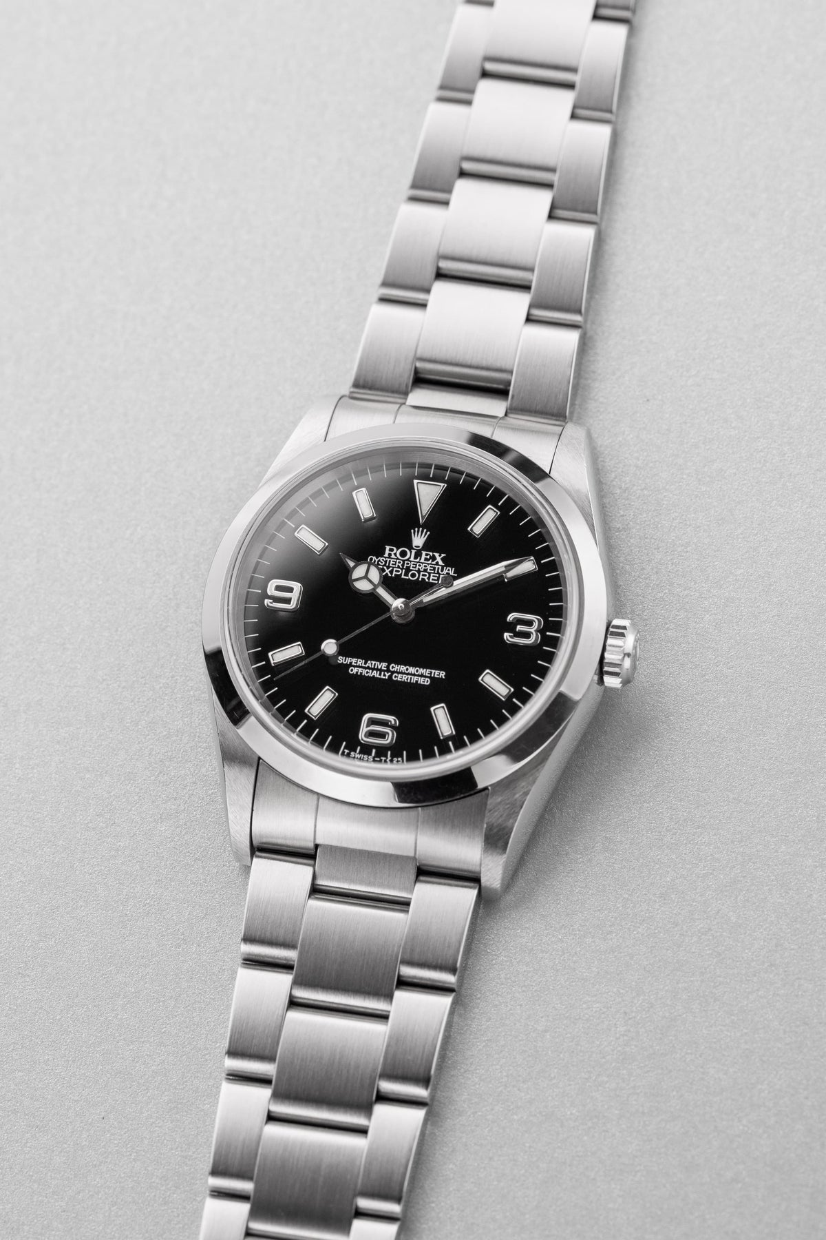 P7FC 1997-1998 Rolex Explorer Ref. 14270 – Full Set + N.O.S. + Original Rolex Sticker - Three Quarters