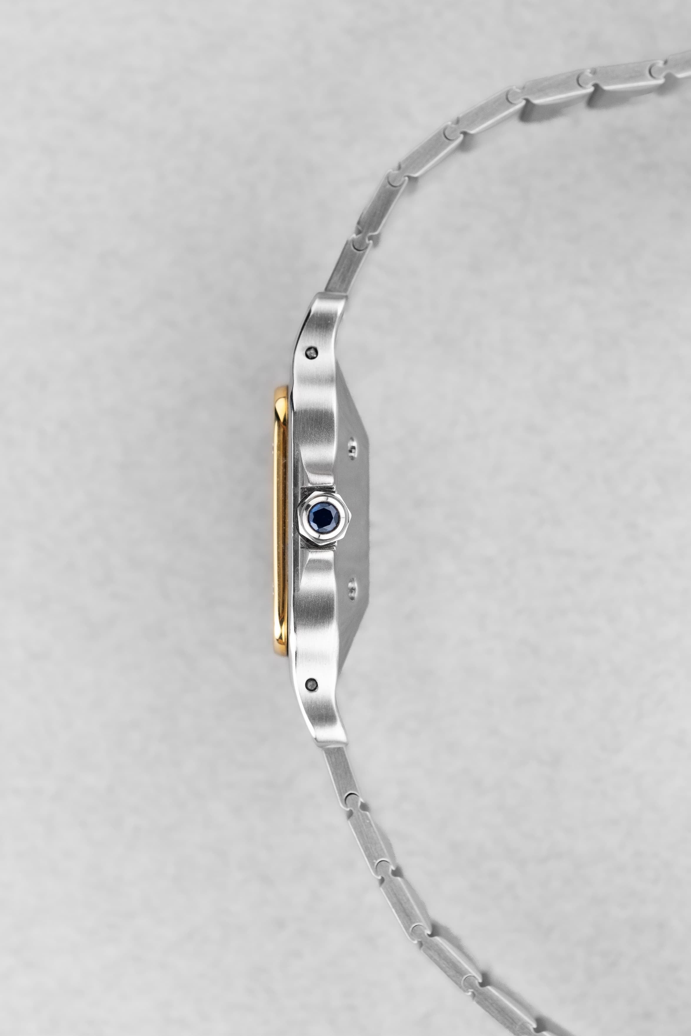 PMGK Cartier Santos Carrée GM réf. 2961 en acier et or jaune de 1984 - Right side