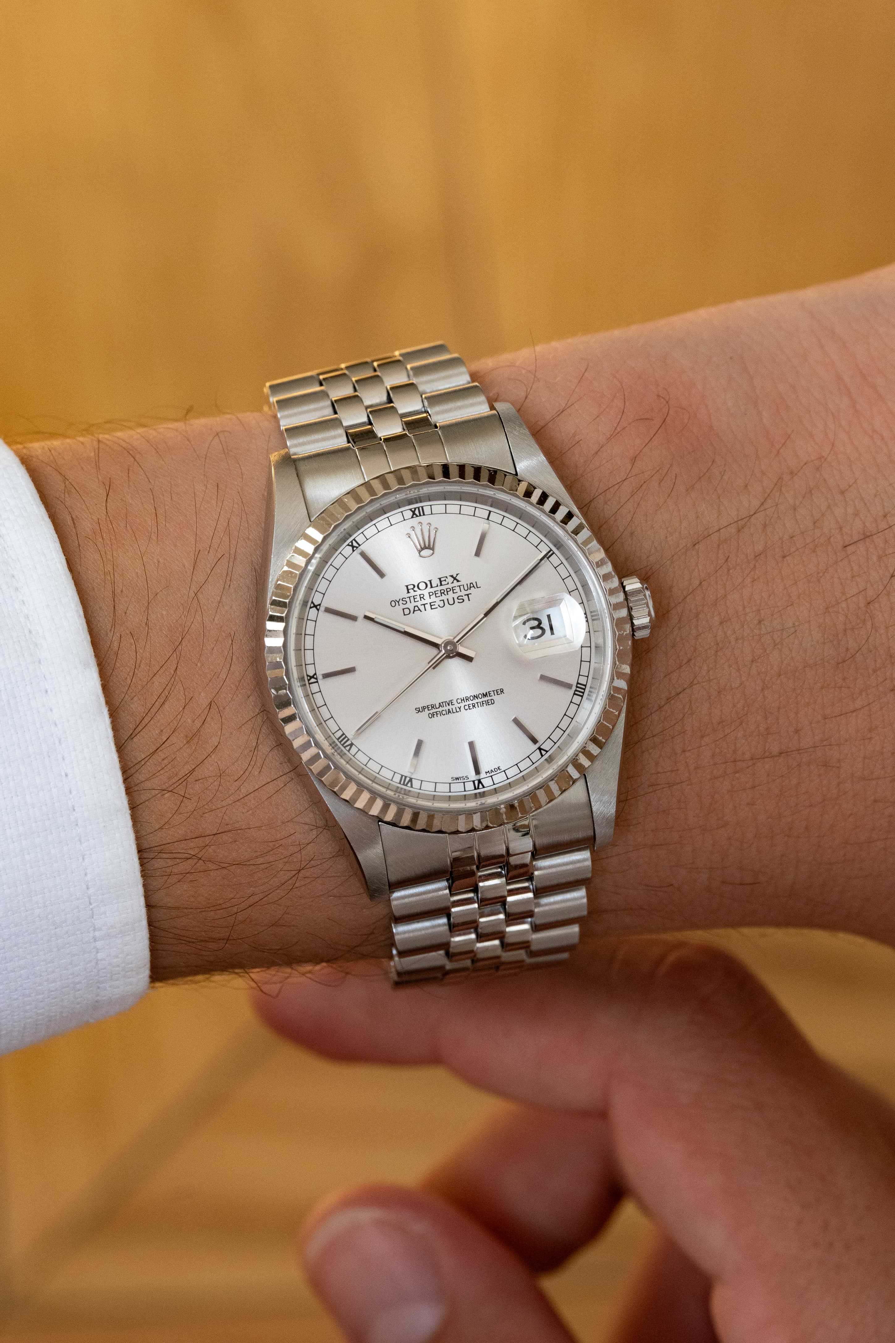 PV7E Rolex Datejust réf. 16234 « Silver » de 2000 – Carte de Garantie NFC Rolex - Wristshot