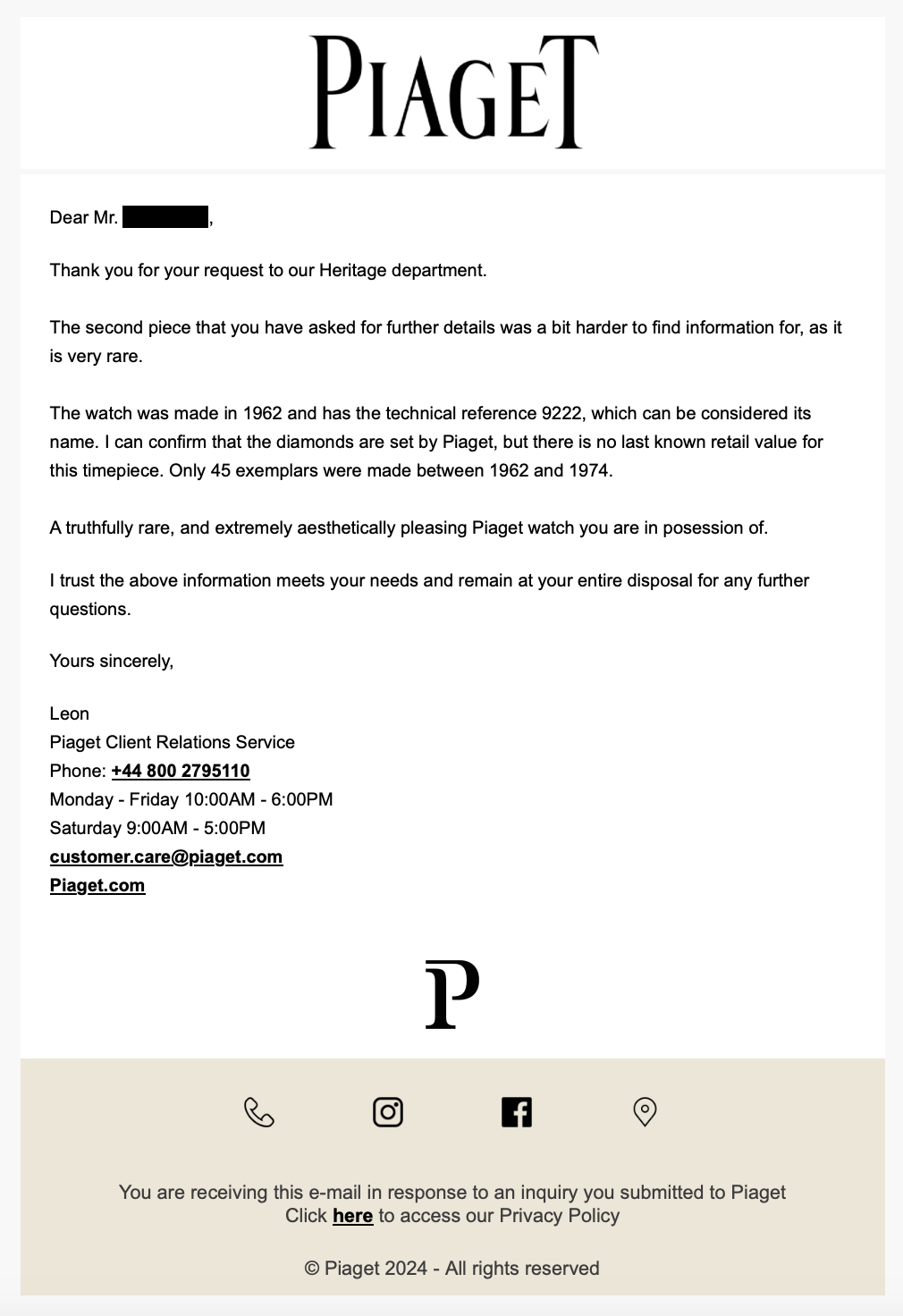 PYHQ-pV Rare Piaget « Clous de Paris » réf. 9222 de 1962 en or jaune et diamants – 45 exemplaires produits - Papers