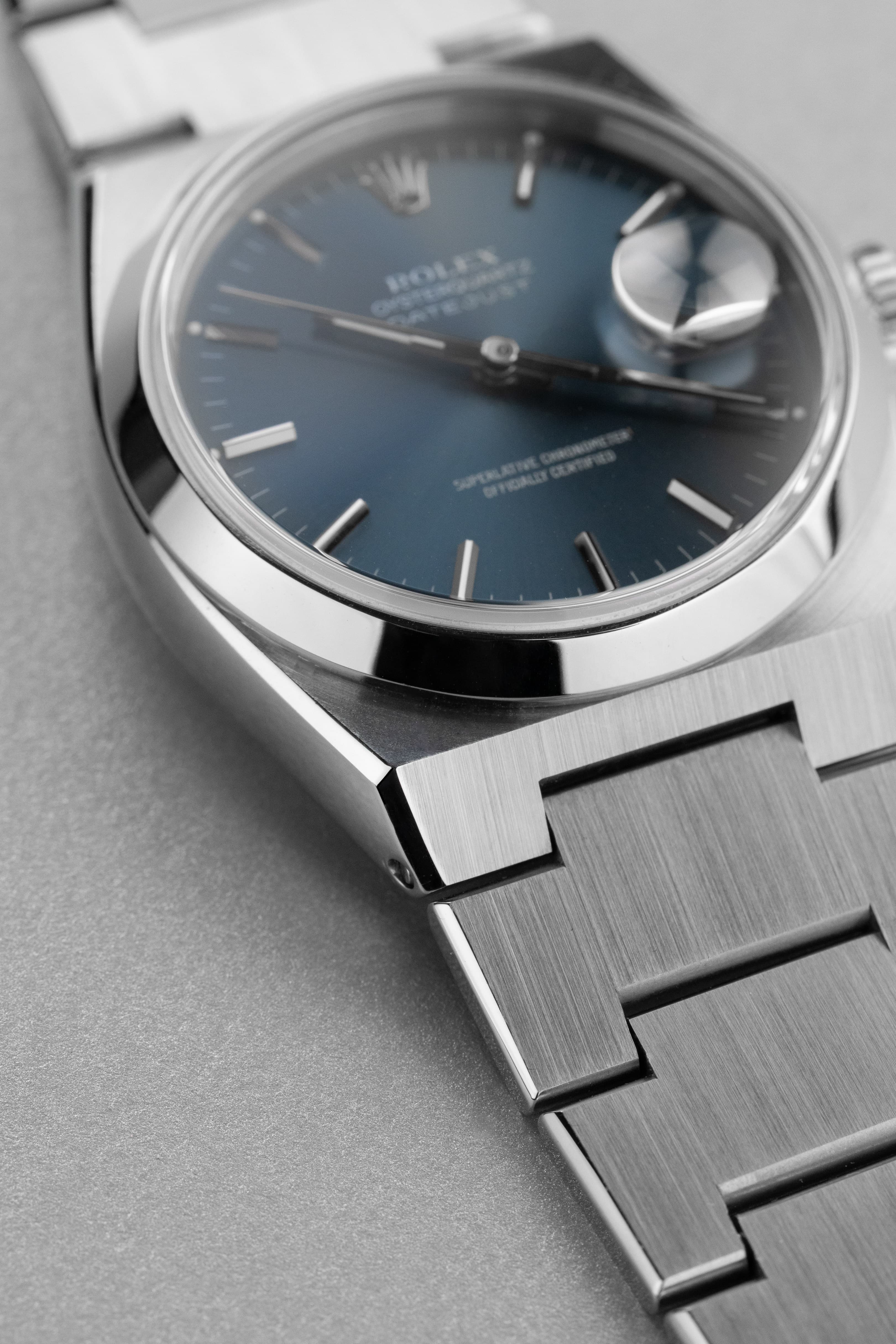 QVEG Superbe Rolex Datejust Oysterquartz réf. 17000 de 1990 – Cadran bleu - Left side