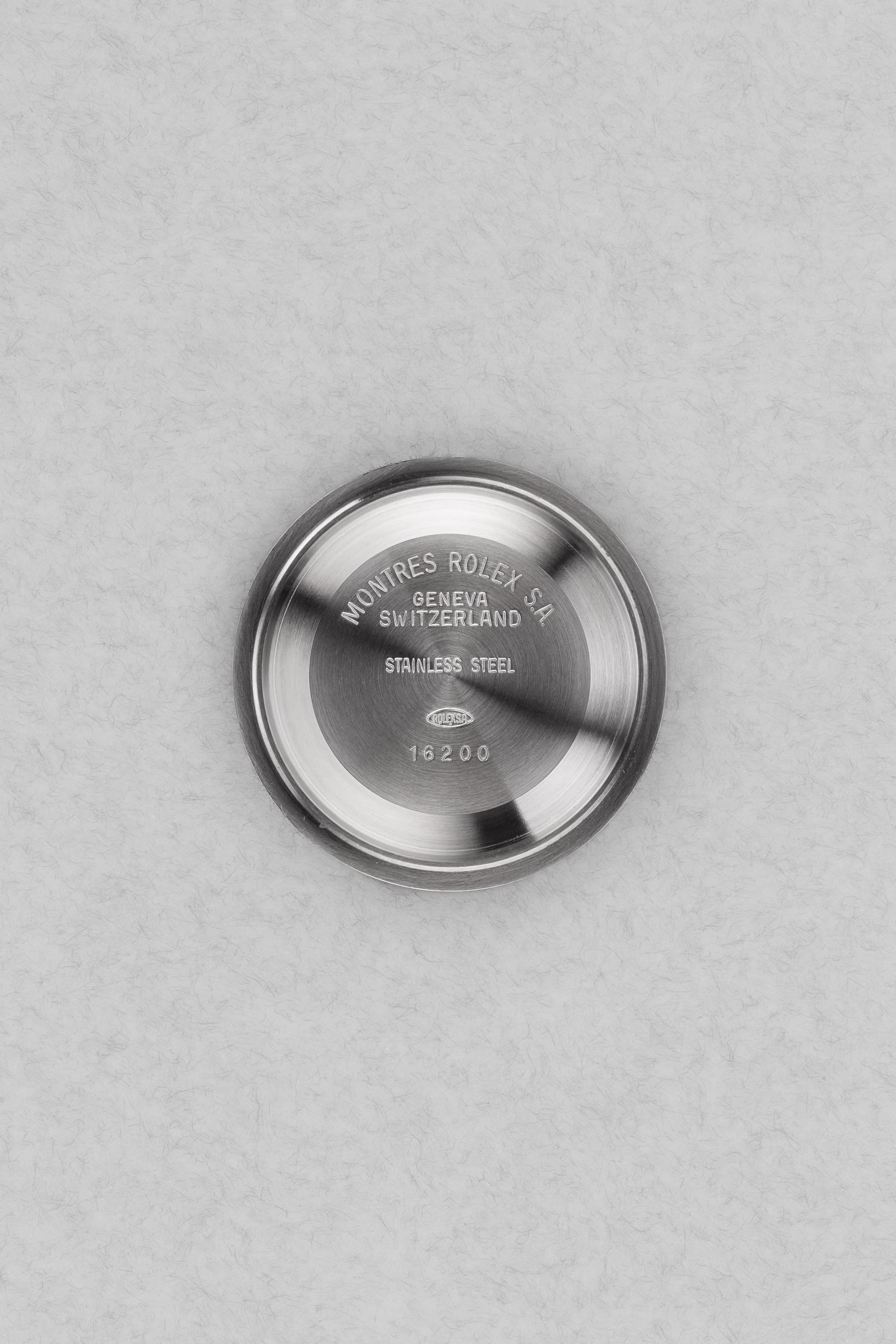 R9LP Rolex Datejust réf. 16234 de 1989 – Cadran Bleu - Inside case back