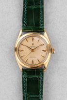 SCLL Rolex Oyster Perpetual réf. 6084 « Honeycomb OCC Red Writing Semi-Bubbleback » de 1952 - Front