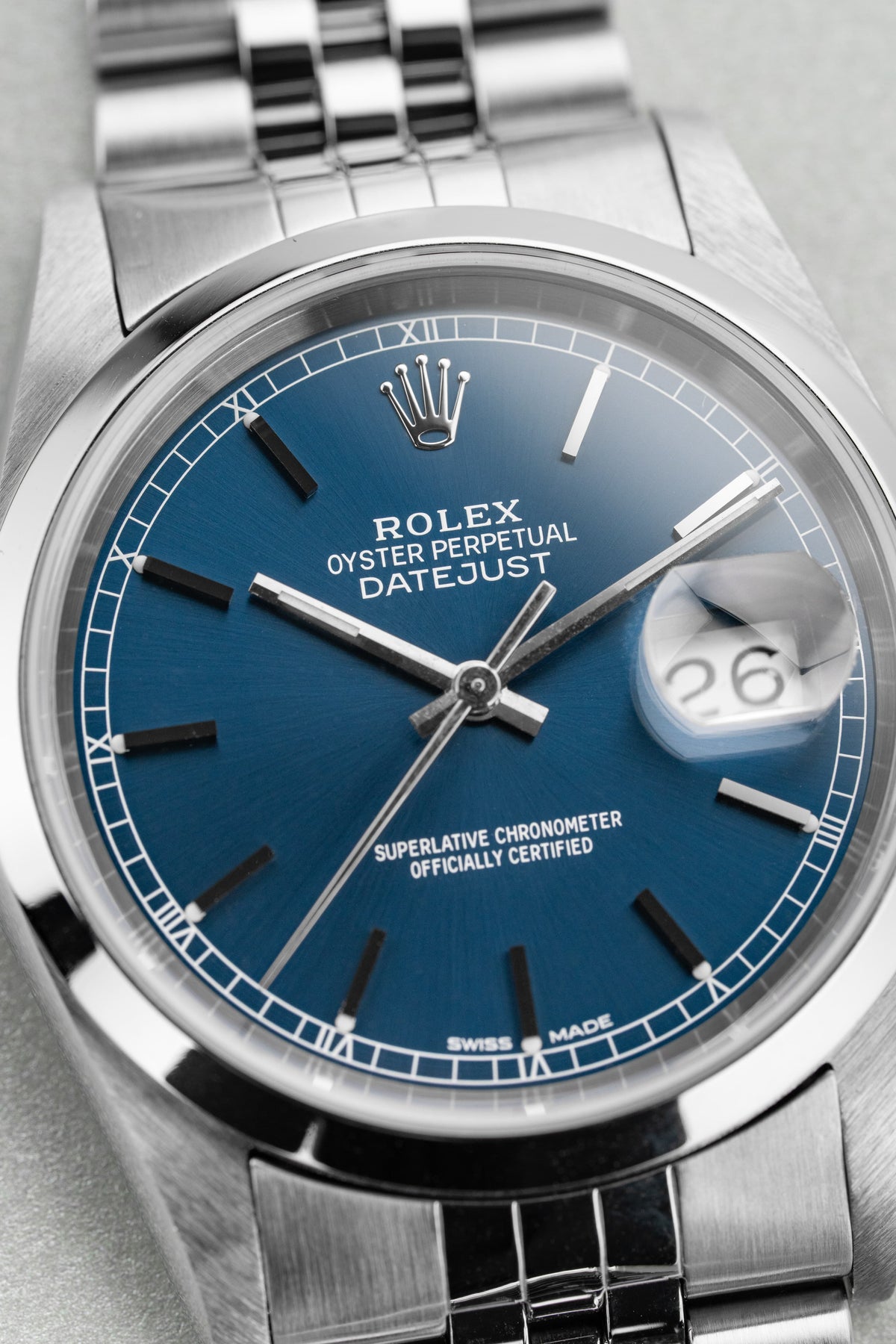 SE66 Rolex Datejust ref. 16200 스틸, 2000년 – 블루 다이얼 - 다이얼