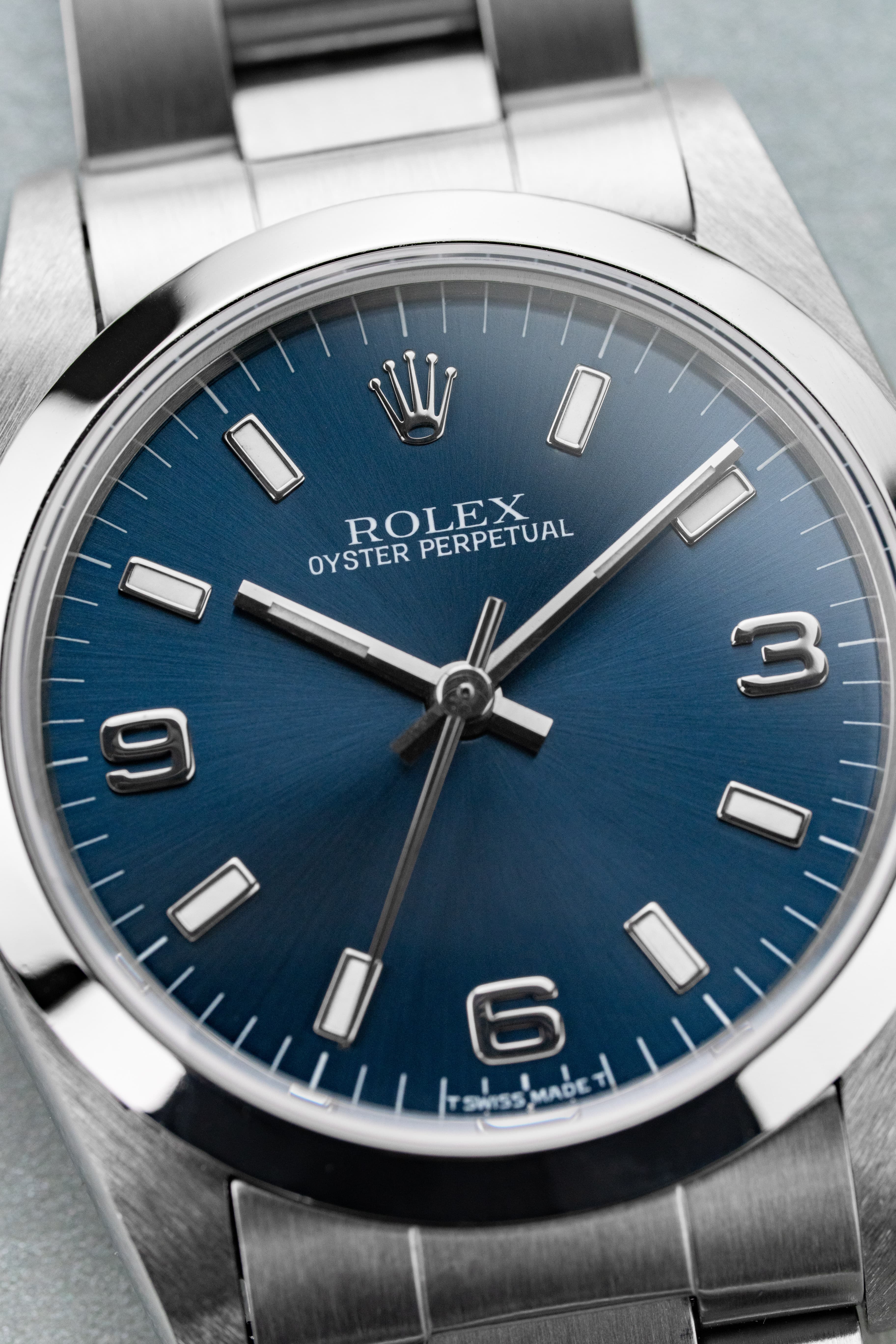 SGNE Rolex Oyster Perpetual 31 ref. 67480 1997 г. — синий циферблат «Explorer 3-6-9», оригинальная гарантия, идеальное состояние - Циферблат