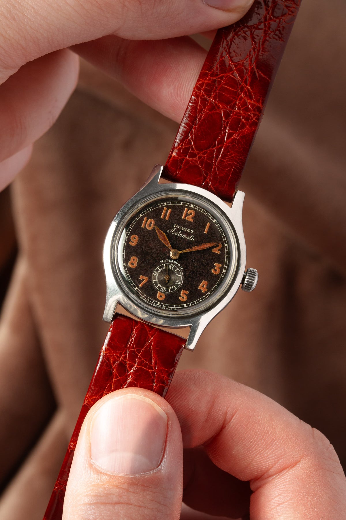 SJNV Extremely Rare and Astonishing Piaget “Military” Automatic in Steel, circa 1945 - Lifestyle