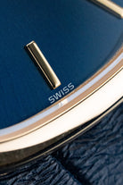 SKP2 精美的 Patek Philippe Ellipse d’Or「Jumbo」型號 3738 自動上鍊腕錶——藍色字盤 & Cal. 240 微型擺陀 - 錶盤