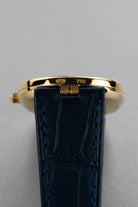 SKP2 精美的 Patek Philippe Ellipse d’Or「Jumbo」型號 3738 自動上鍊腕錶——藍色字盤 & Cal. 240 微型擺陀 - 印記