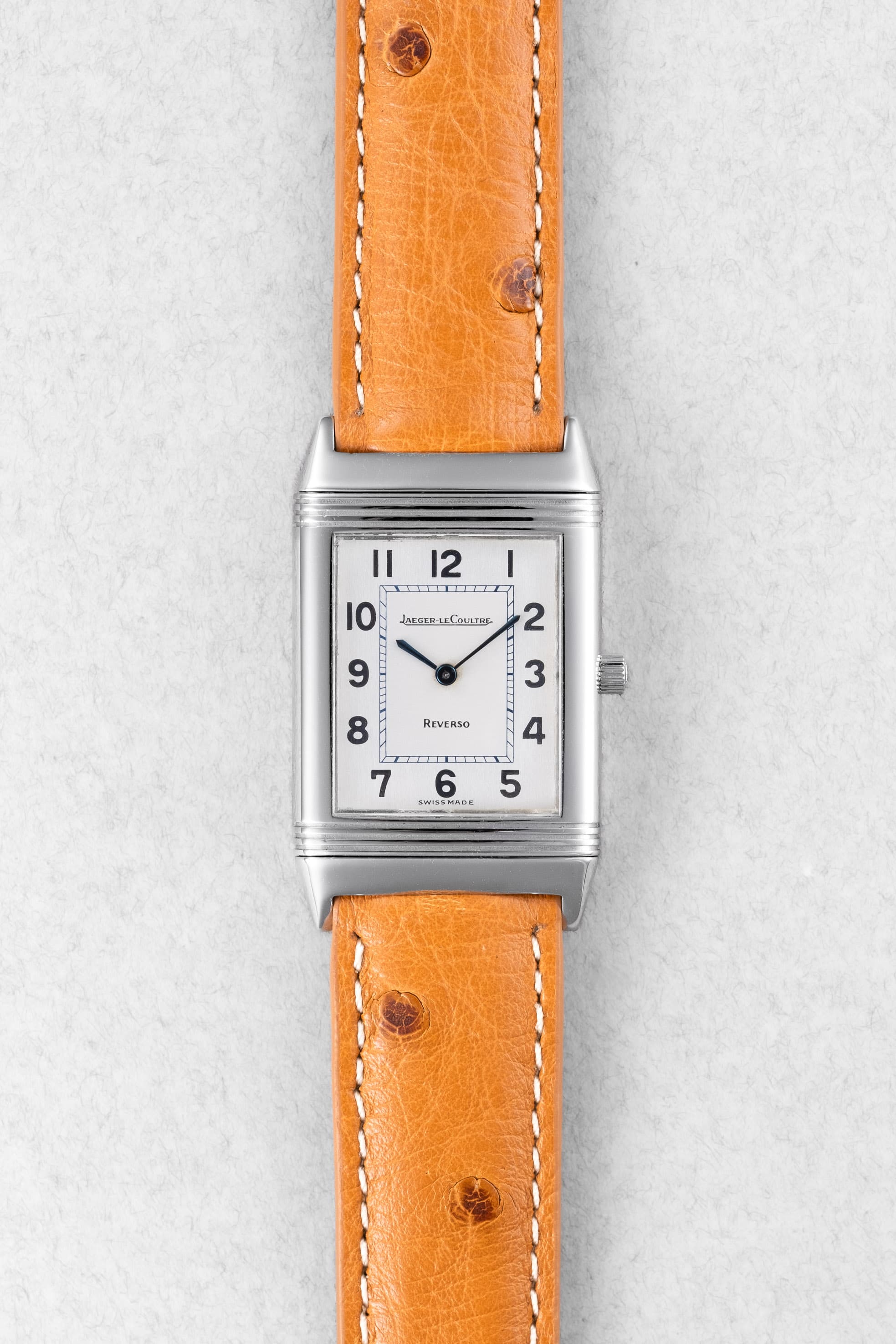 SNY8 Jaeger-LeCoultre Reverso « Classique Medium » mécanique en acier, réf. 250.8.86, circa 1990 - Front