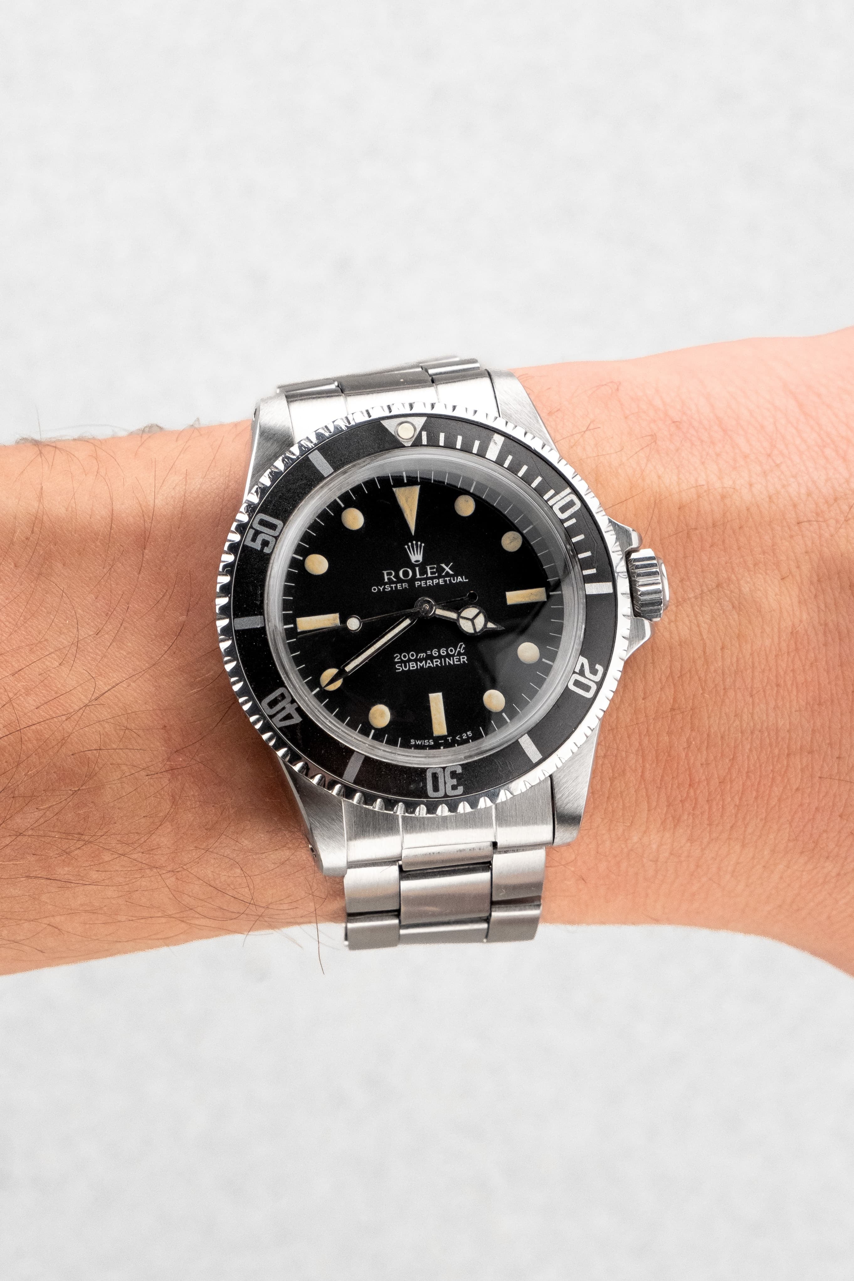 SW34 Rolex Submariner 5513 « Meters First Zinc Sulfide » de 1966 - Wristshot