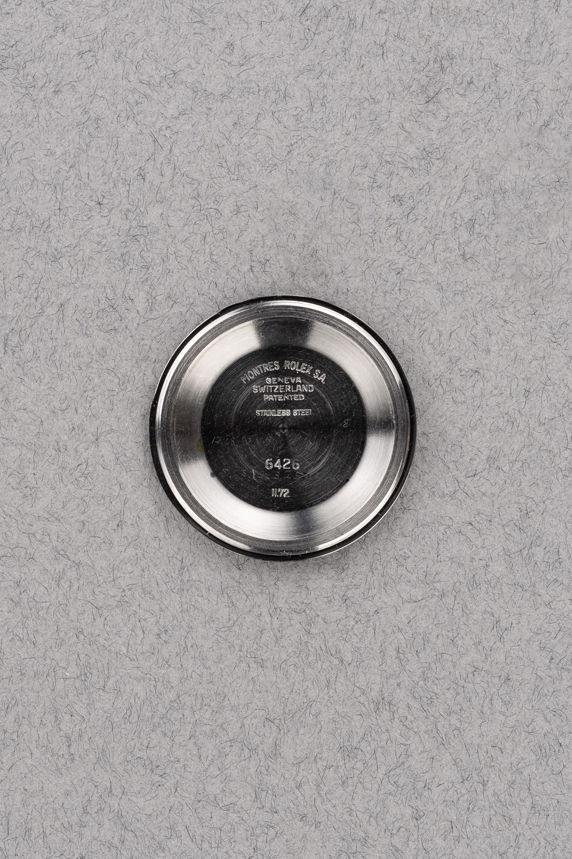 TLKU Rolex Oyster Precision 6426 « Linen Dial » de 1972 - Inside case back