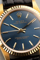 TYPG Rare 1990 Rolex Oyster Perpetual 31 Ref. 67518 in Yellow Gold – Perfect Condition - Dial